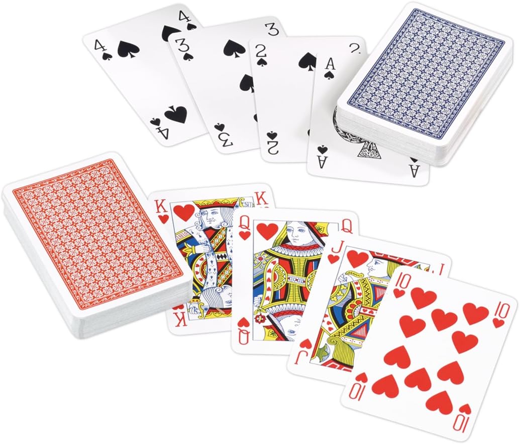 Waddingtons Spielkarten Nummer 1, klassisch, Rot und Blau, Doppelpack