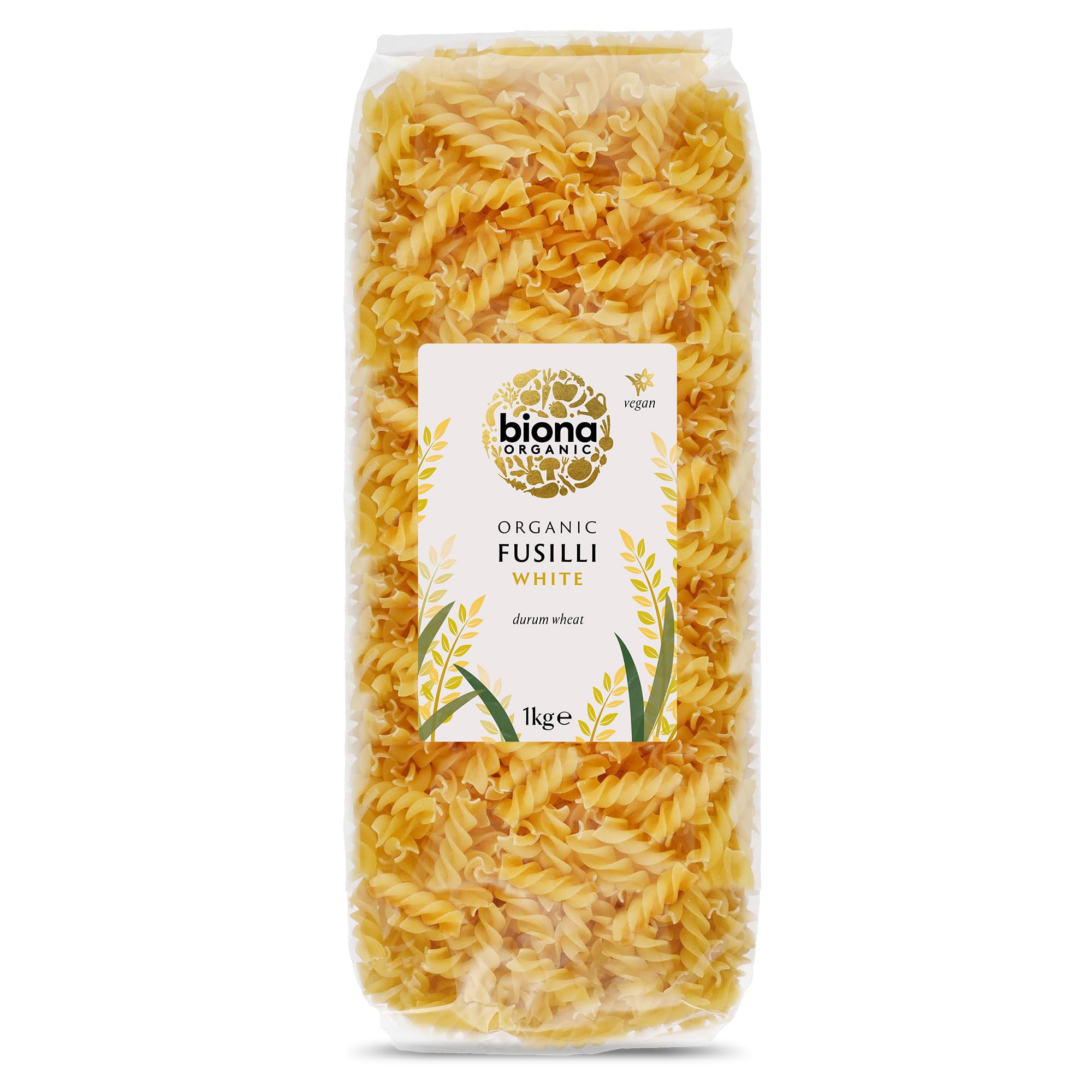 Biona Bio-Weiße Fusilli 1 kg – Hergestellt aus feinem italienischen Hartweizen
