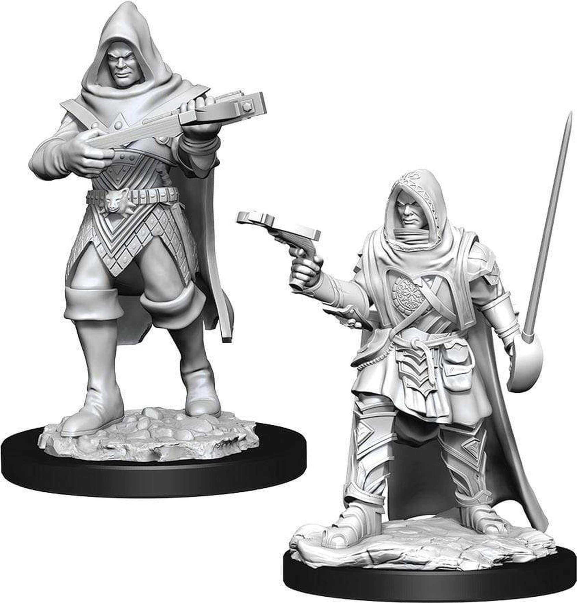 Pathfinder Battles Deepcuts Unbemalte Miniaturen – Menschlicher Schurke, männlich