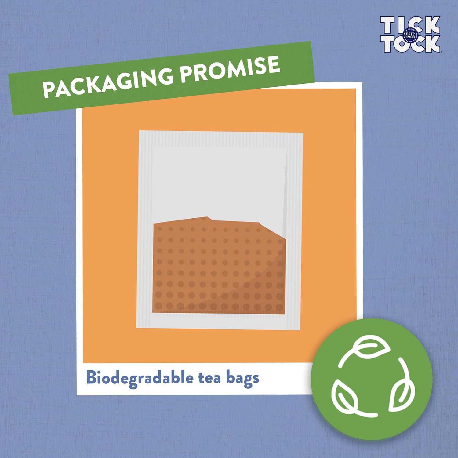 Tick Tock Bio Rooibos Tee, koffeinfrei, 160 Teebeutel (4 x 40)