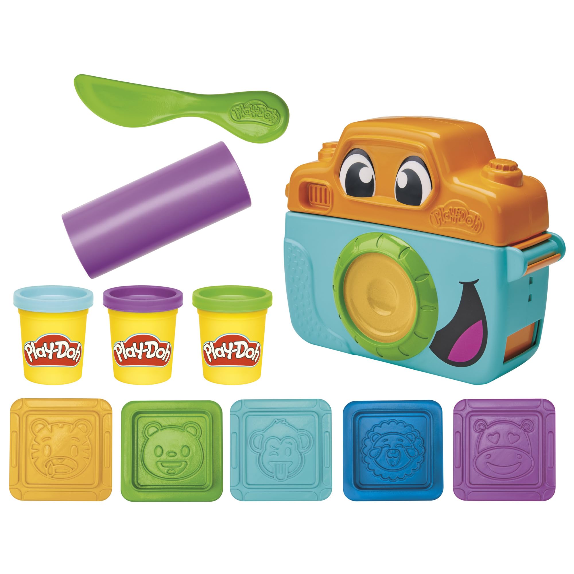 Play-Doh Photo Fun Spielzeugkamera-Starterset – Tiergesichter zum Drücken und Stempeln, für Kinder ab 2 Jahren