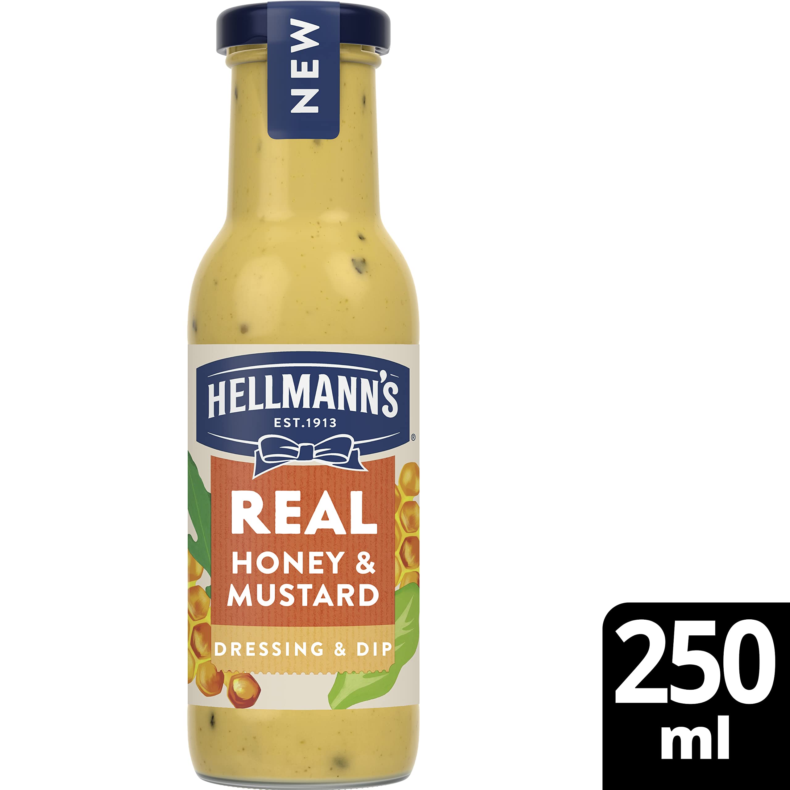 Hellmann's Real Honey & Mustard Salatdressing & Dip - 450 g Cremiges Gewürz