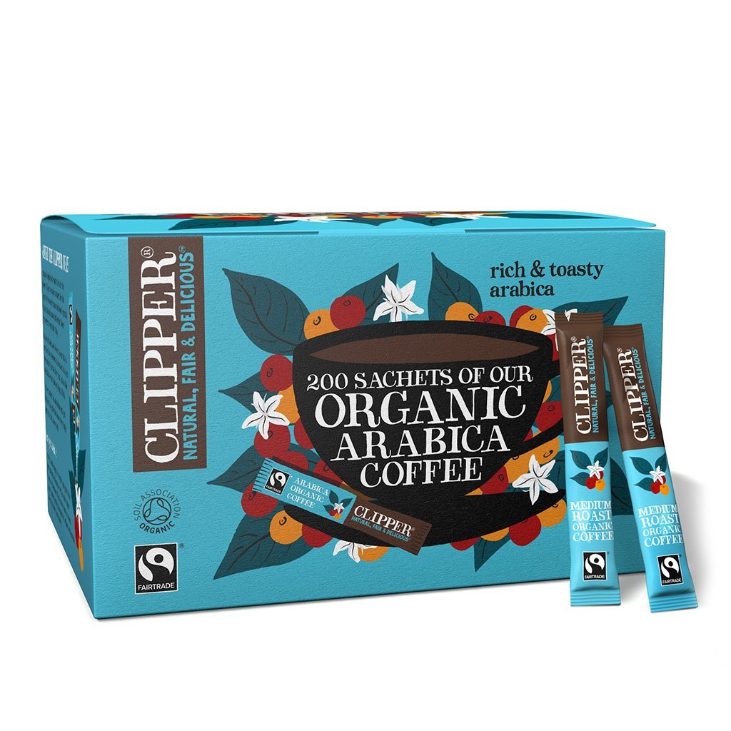 Clipper Bio-Arabica-Kaffee, mittelstark geröstet | 200 einzeln verpackte Beutel