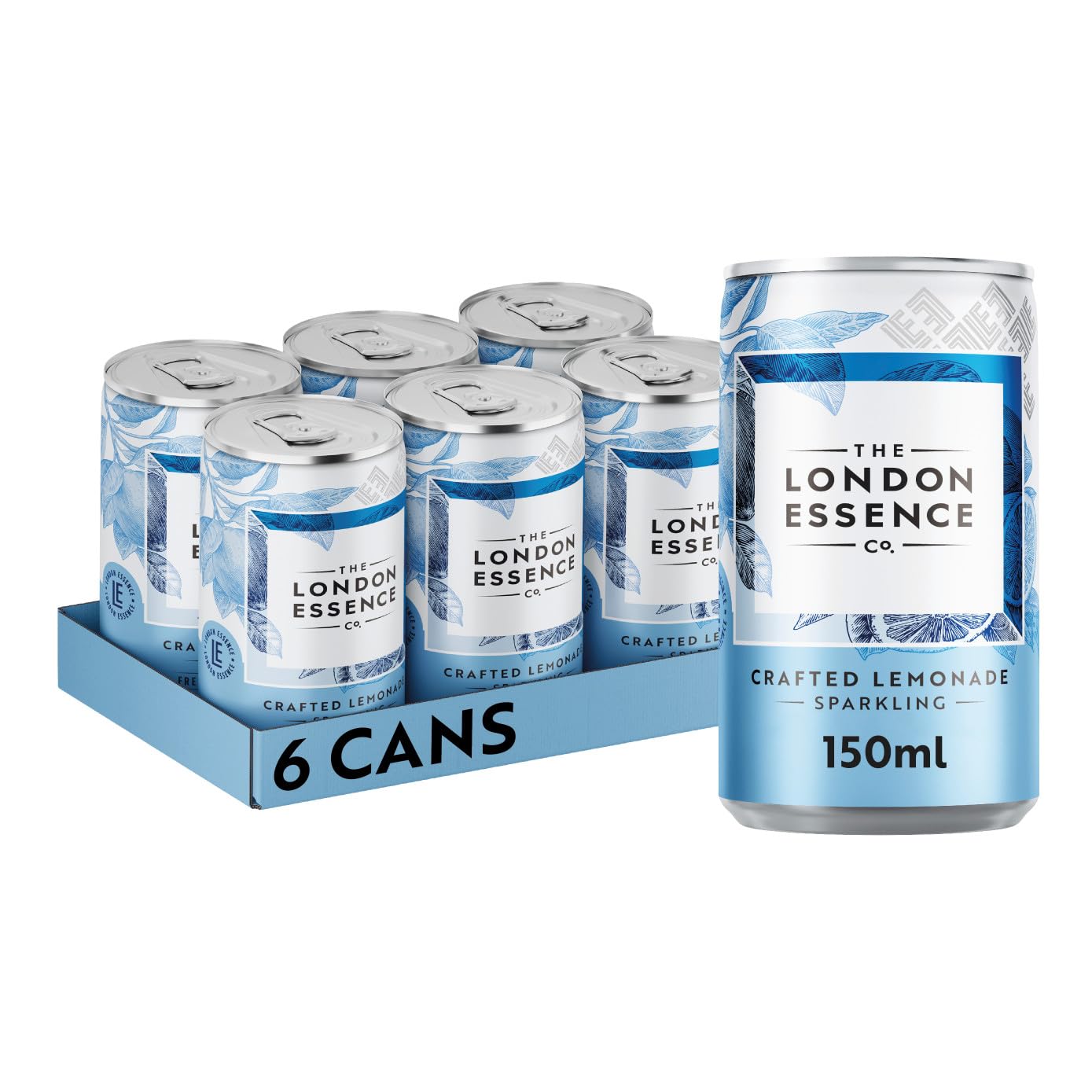 THE LONDON ESSENCE CO. Crafted Lemonade Sprudelgetränk (150-ml-Dose, 6er-Pack)