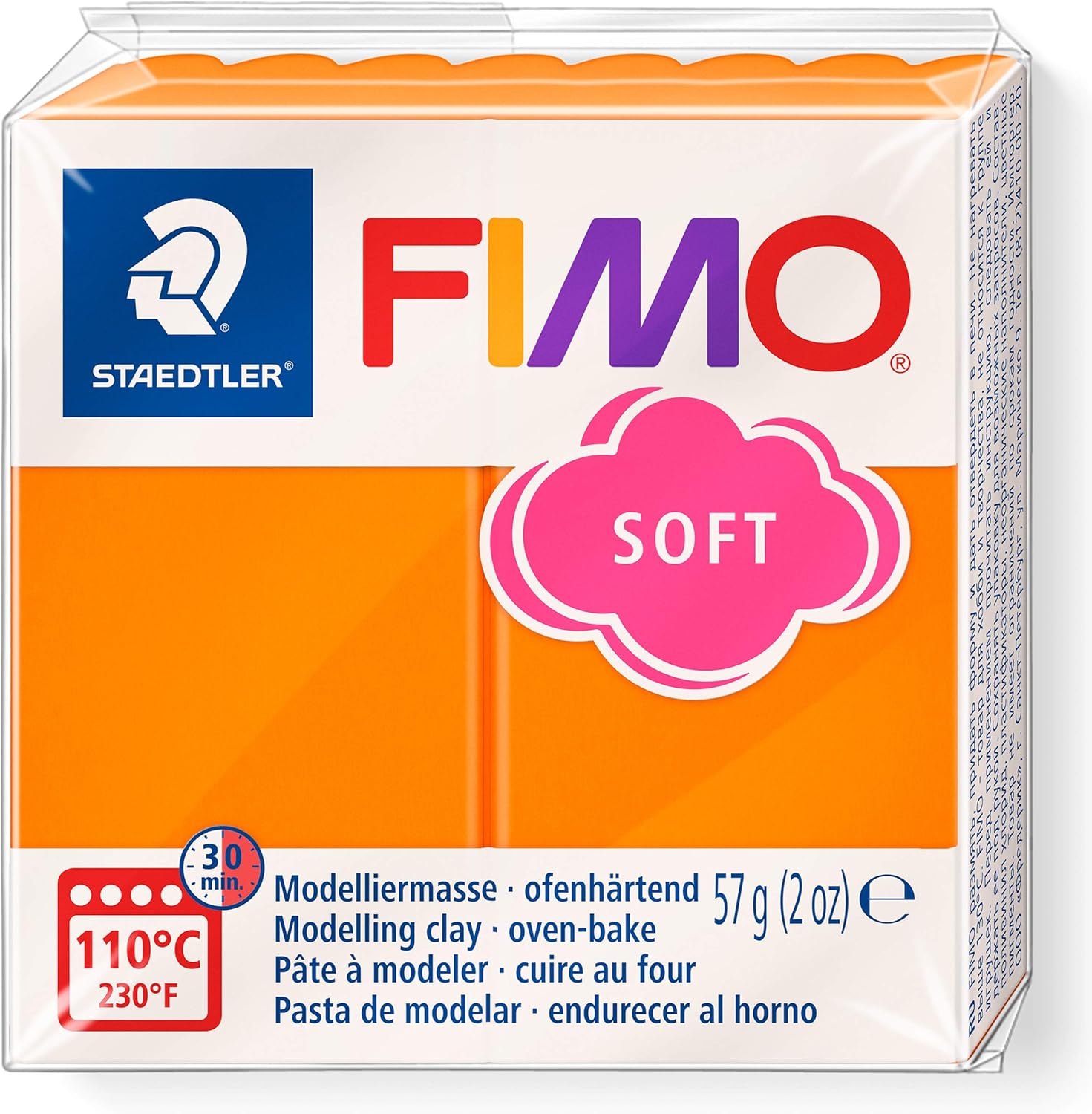 Fimo Soft Modelliermasse, Mandarine, 57 g