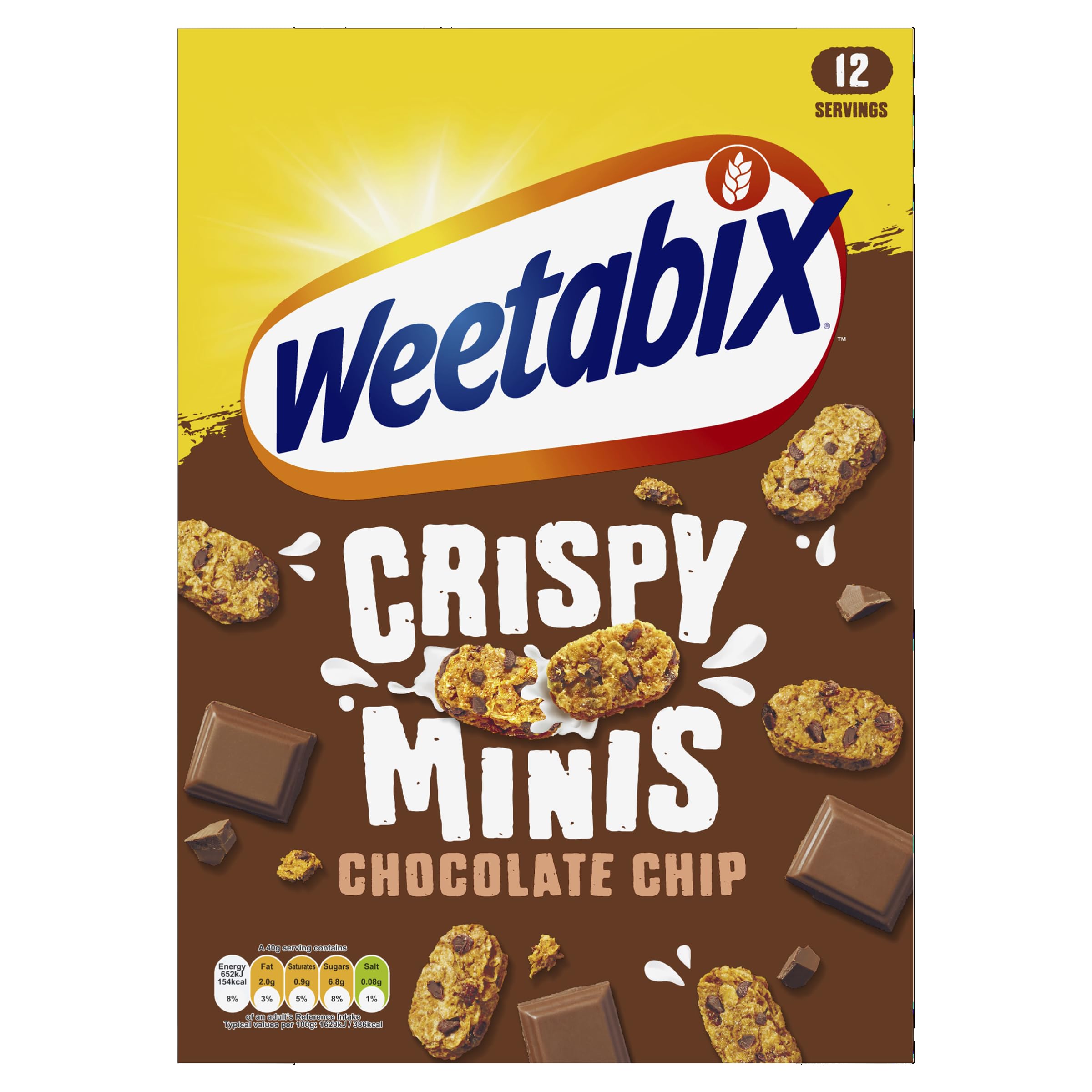 Weetabix Crispy Minis Frühstücksflocken mit Schokoladenstückchen, 500 g