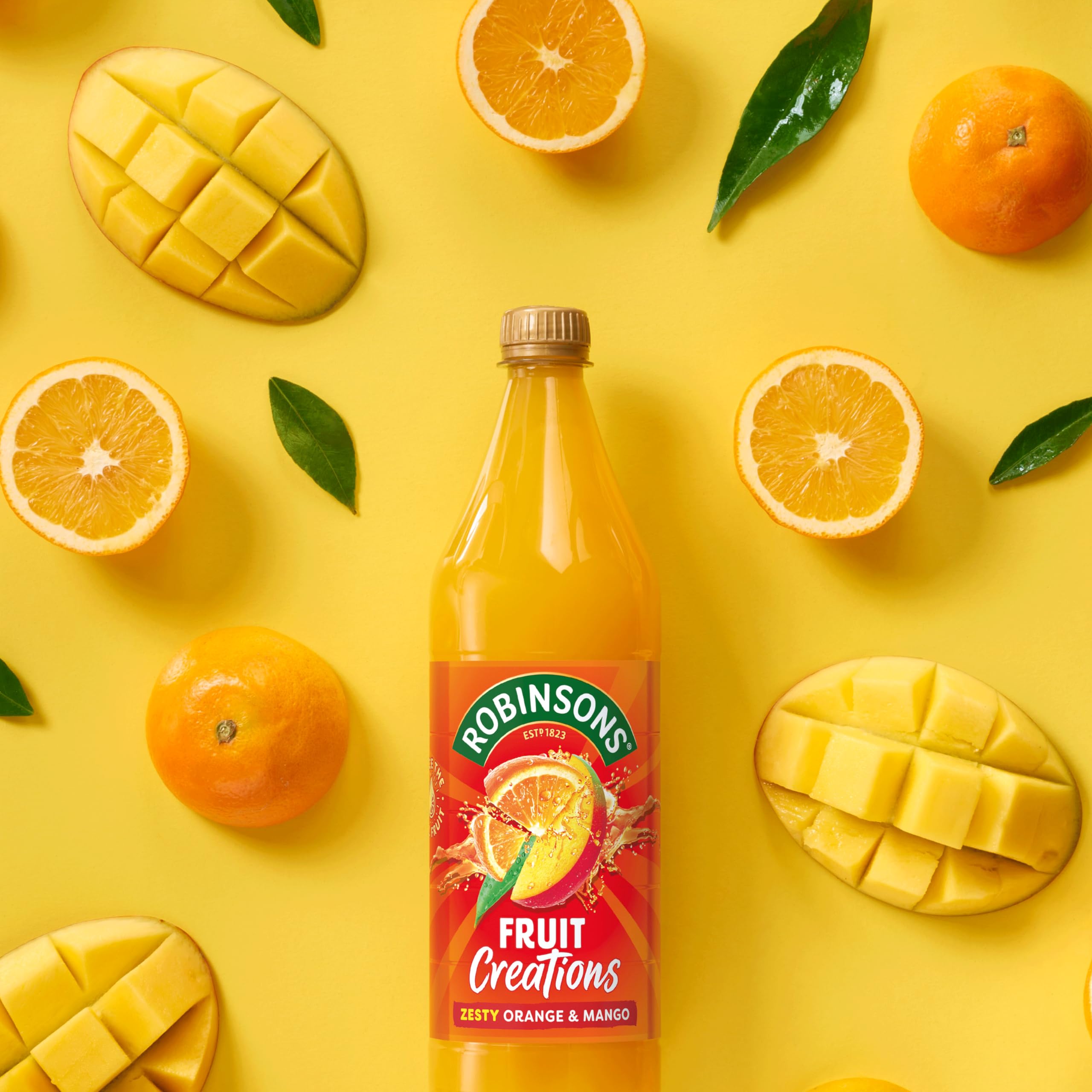 Robinsons Fruit Creations Echte Fruchtkürbis, kalorienarm, pikante Orange und Mango