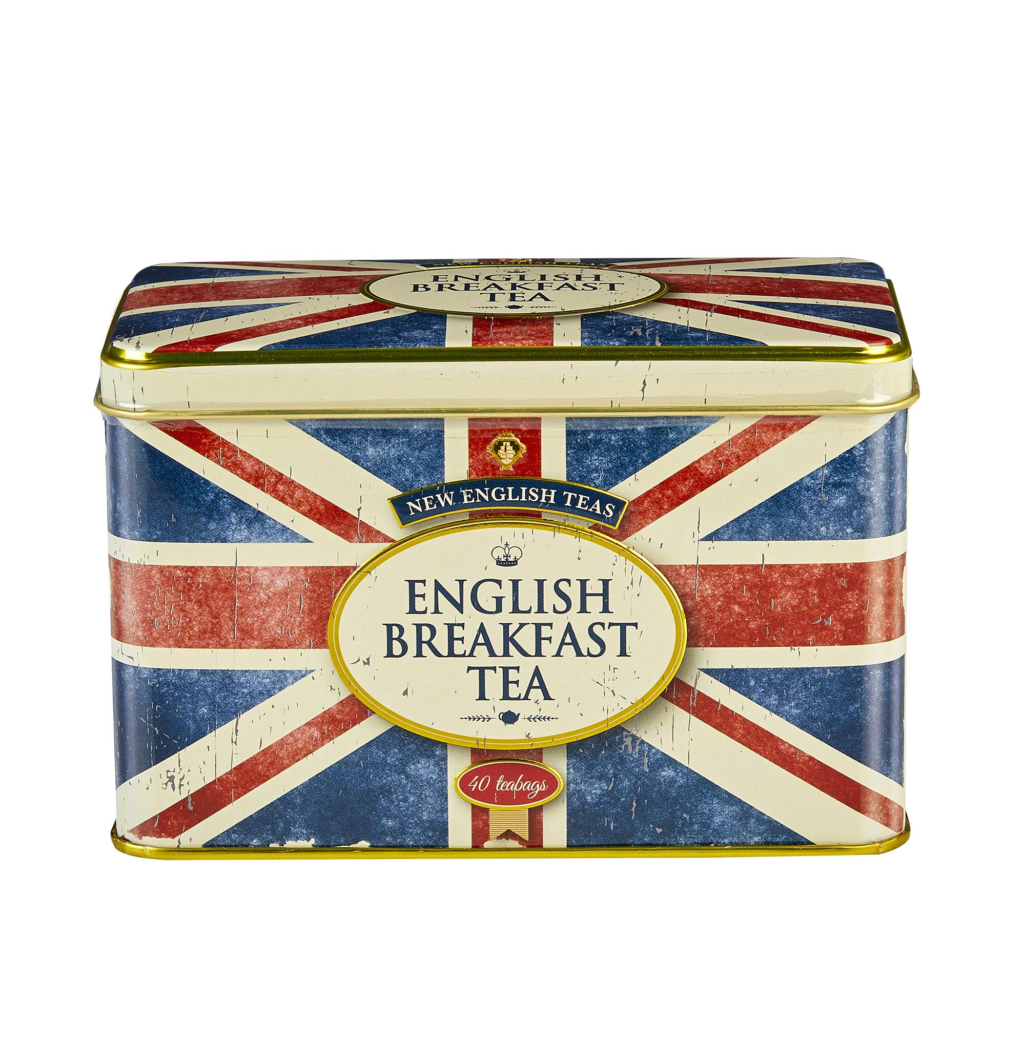 New English Teas Union Jack Vintage Tin – Englischer Frühstückstee, 40 Beutel (2er-Pack)
