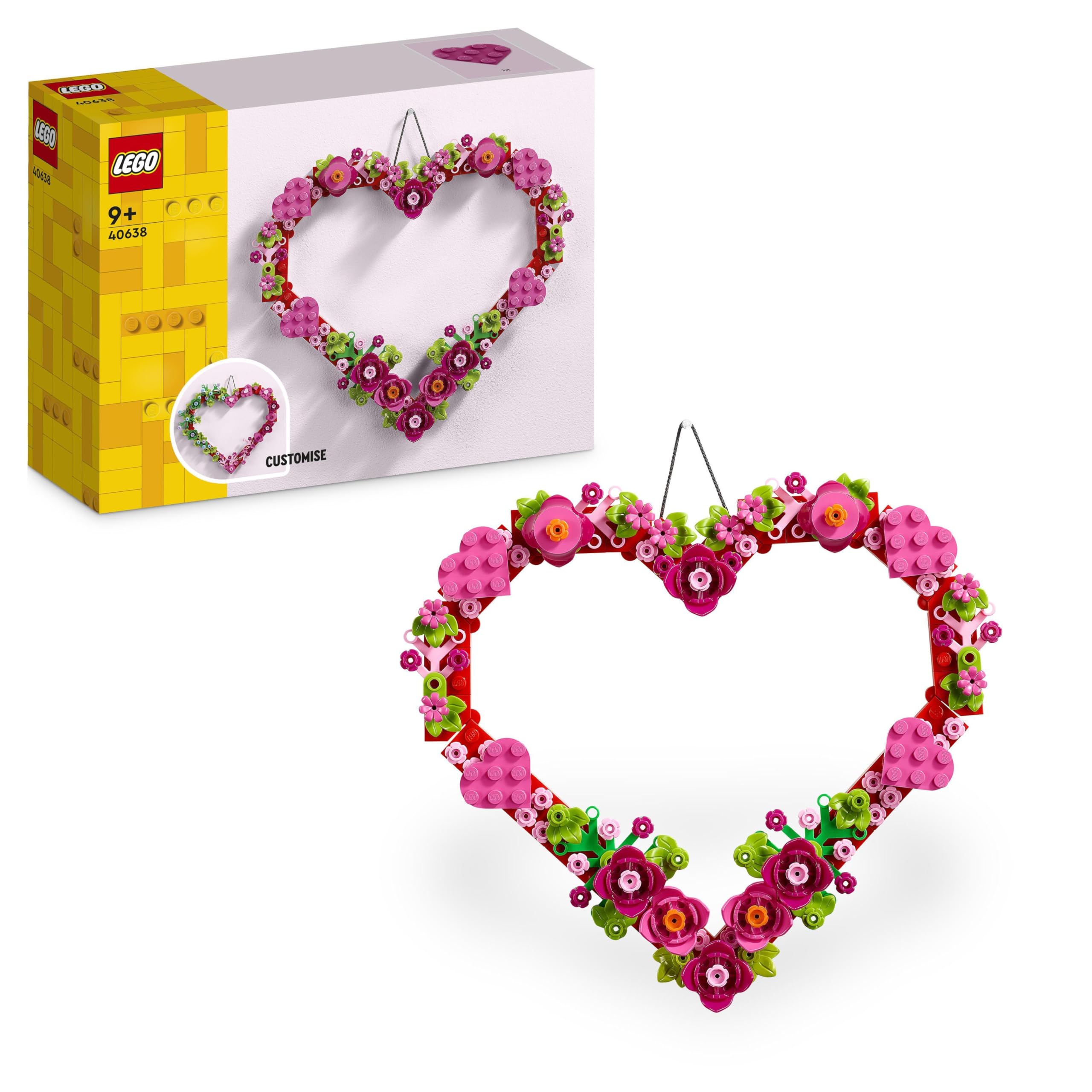 LEGO Creator Herz-Ornament-Set 40638 – Kreatives Bauspielzeug für Kinder ab 9 Jahren