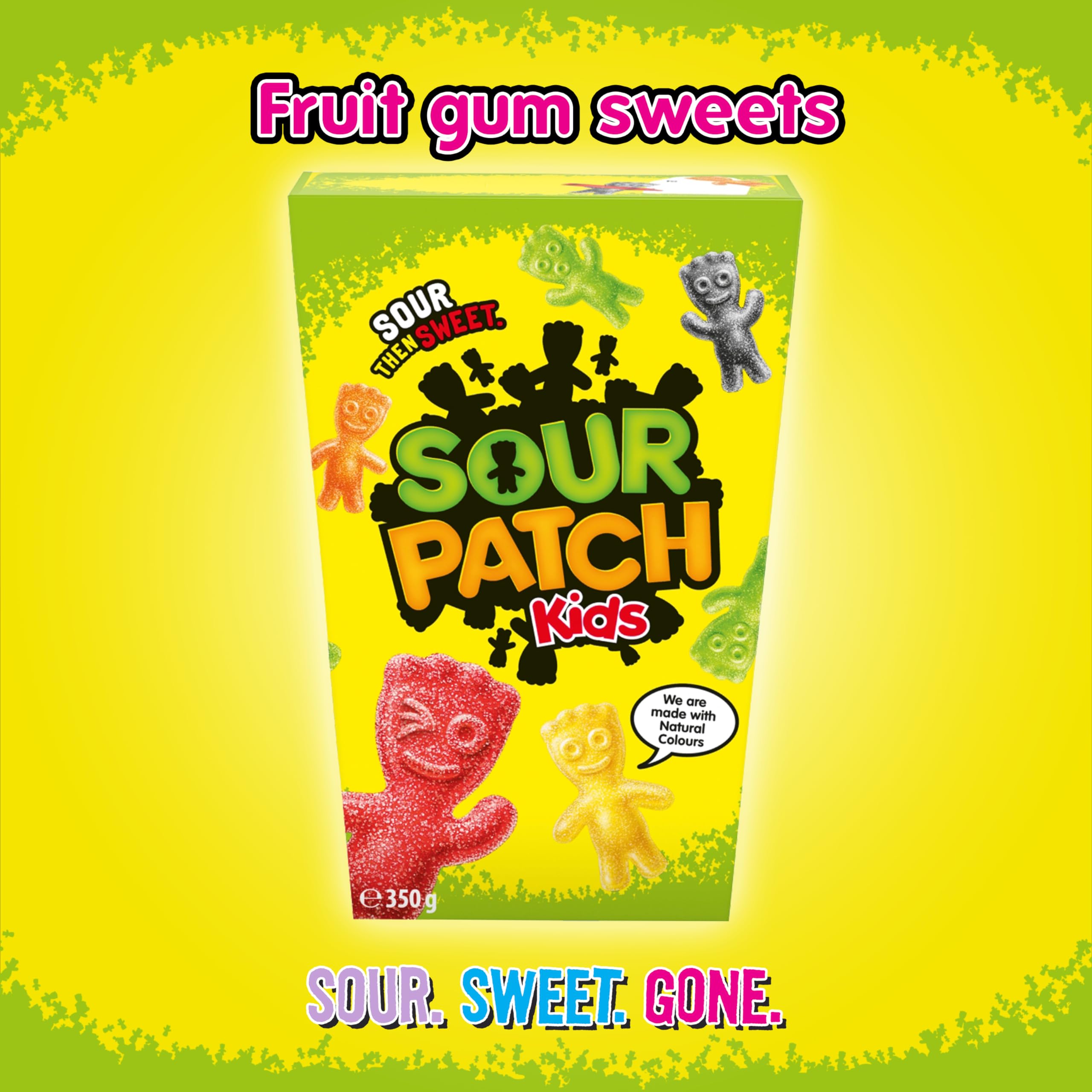 Sour Patch Kids Sortiment – Weiche und zähe, erst sauer, dann süß-saure Bonbons, 350 g