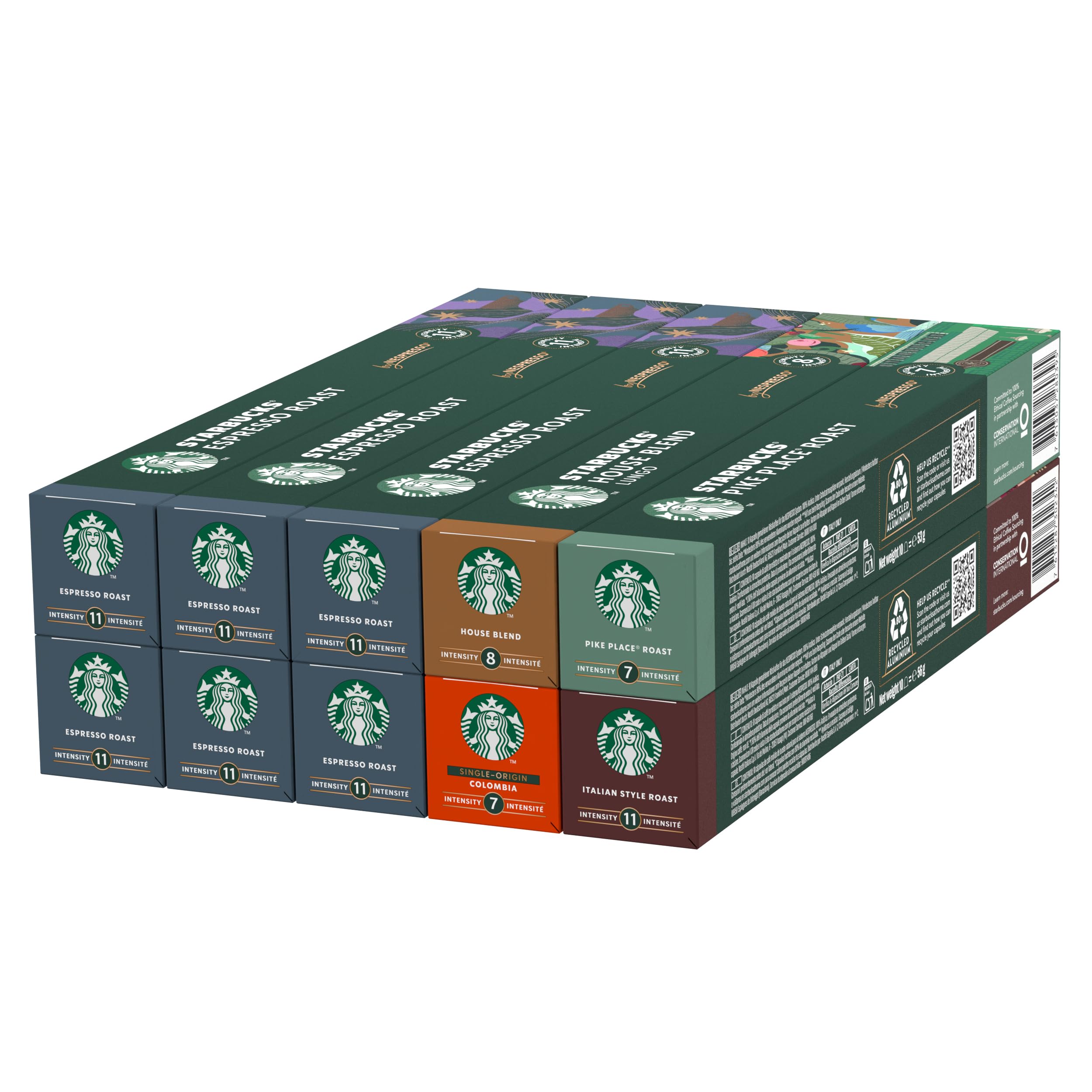 STARBUCKS - Coffee Shop Classics Espresso Roast Pack von Nespresso, 100 Kapseln