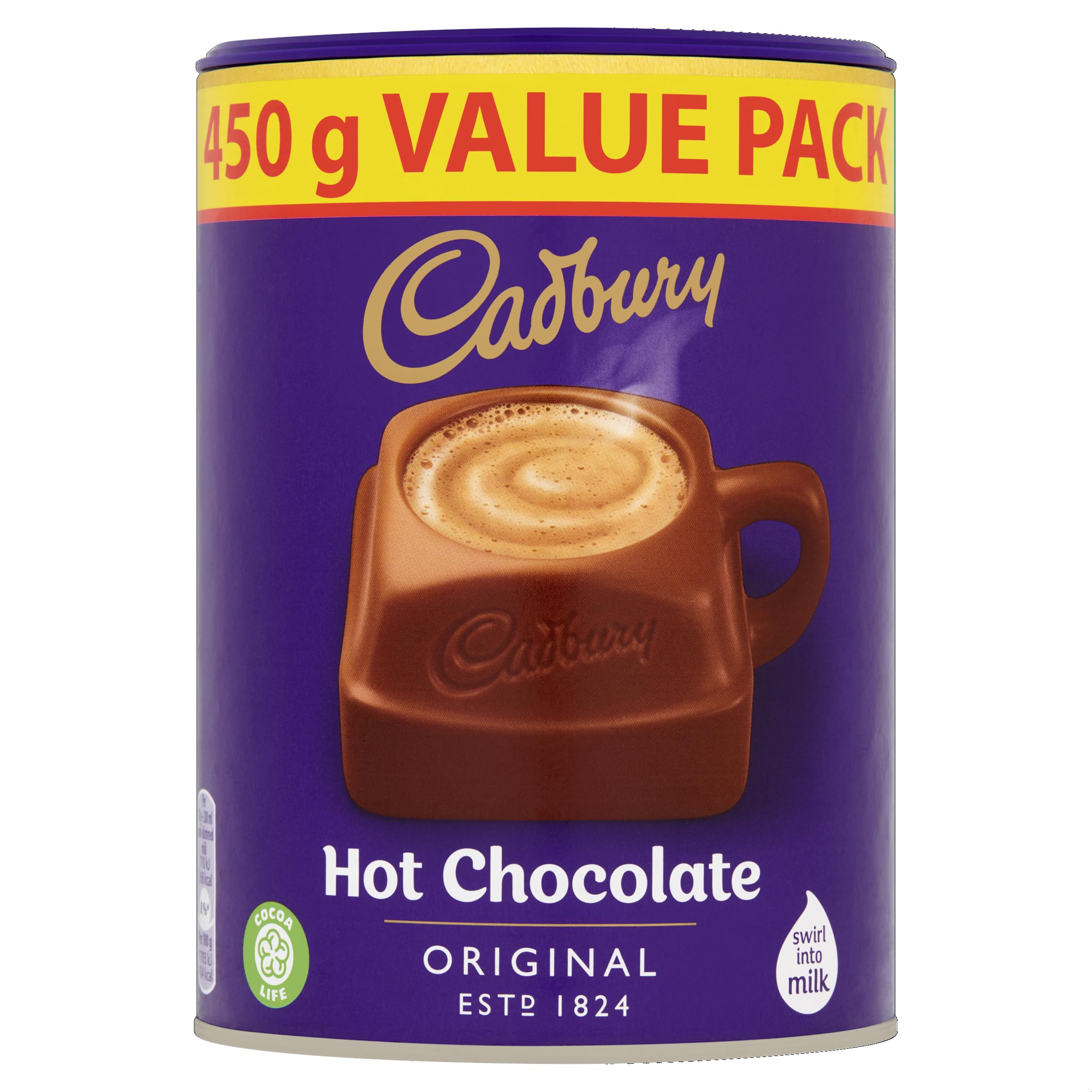 Cadbury – Die Original Heiße Schokolade, unwiderstehlich cremig, Vorteilspackung (450 g)