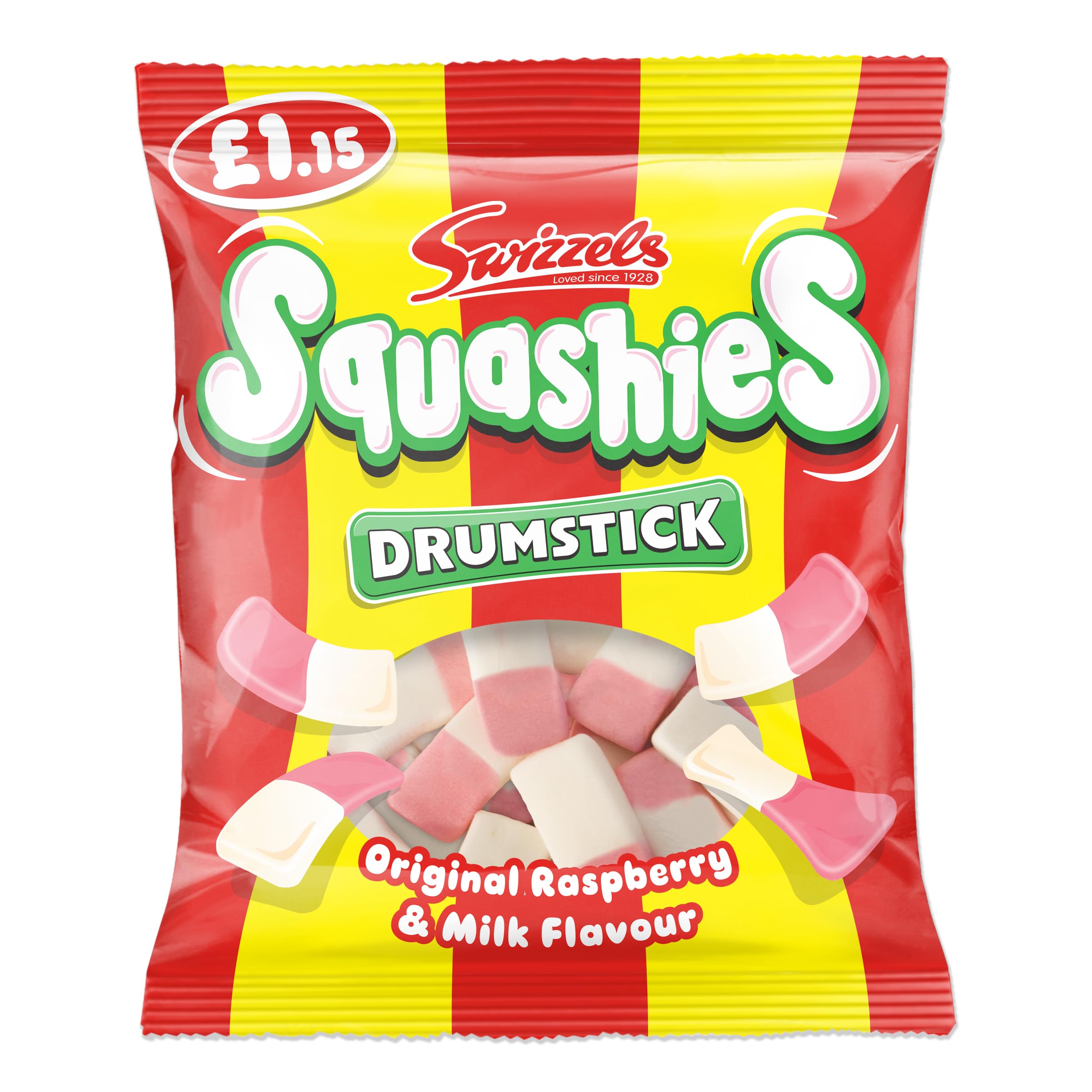 Swizzels Drumstick Squashies – Süßigkeiten mit Himbeer- und Milchgeschmack