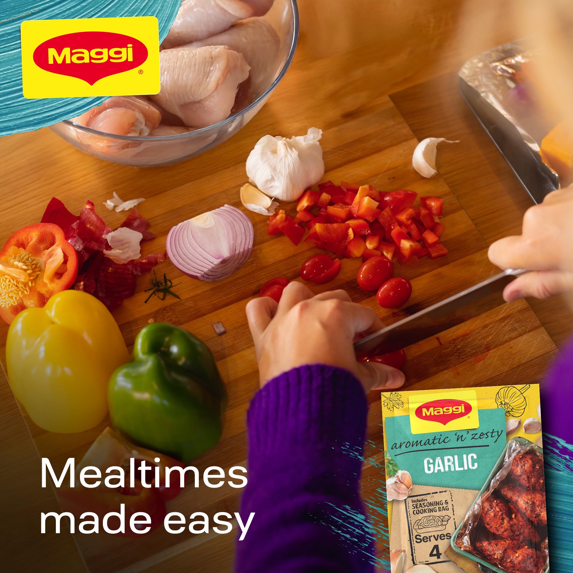 MAGGI - So Juicy Garlic Chicken Rezeptmischung (30g Beutel)