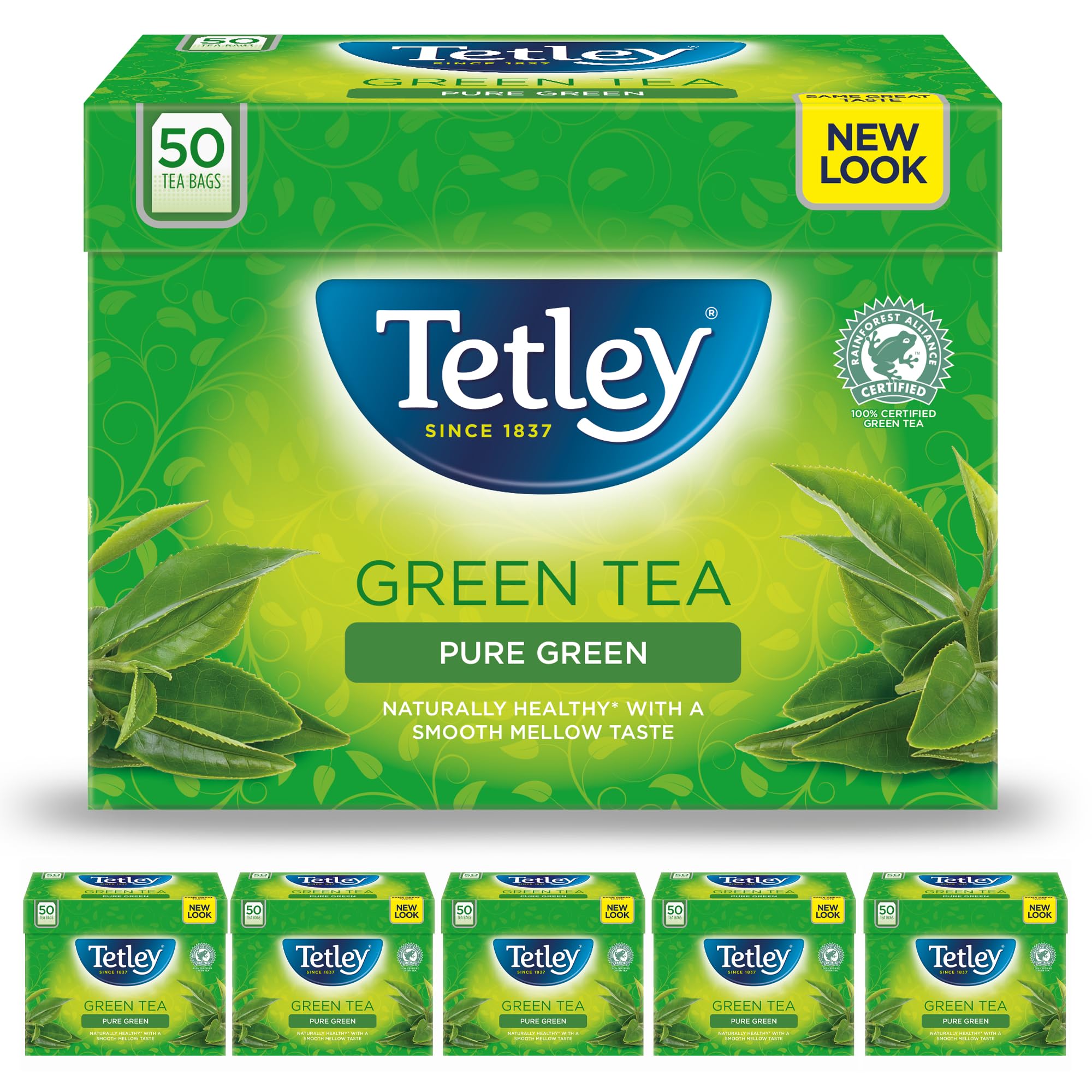 Tetley Reiner Grüner Tee, 50 Teebeutel – 600 g, 1er-Packung