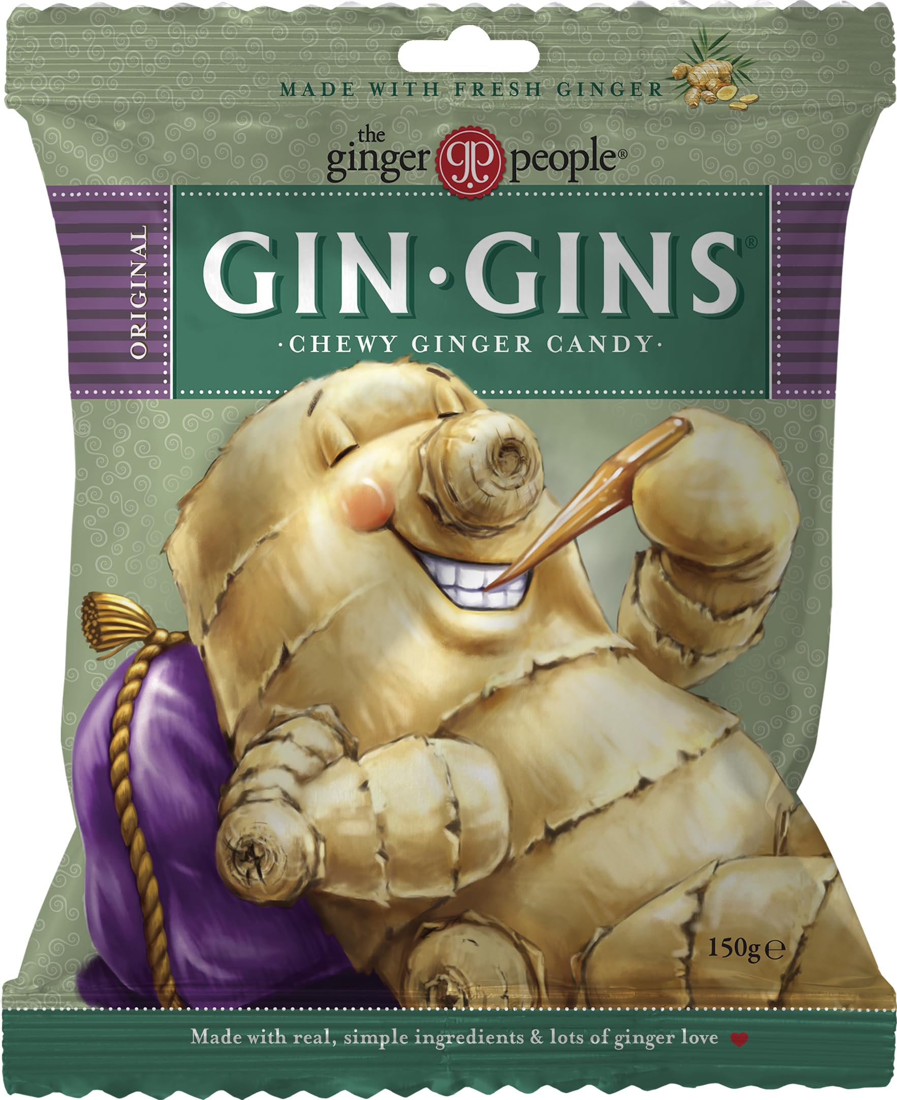 The Ginger People - Gin Gin Original Kaubonbon 150 g