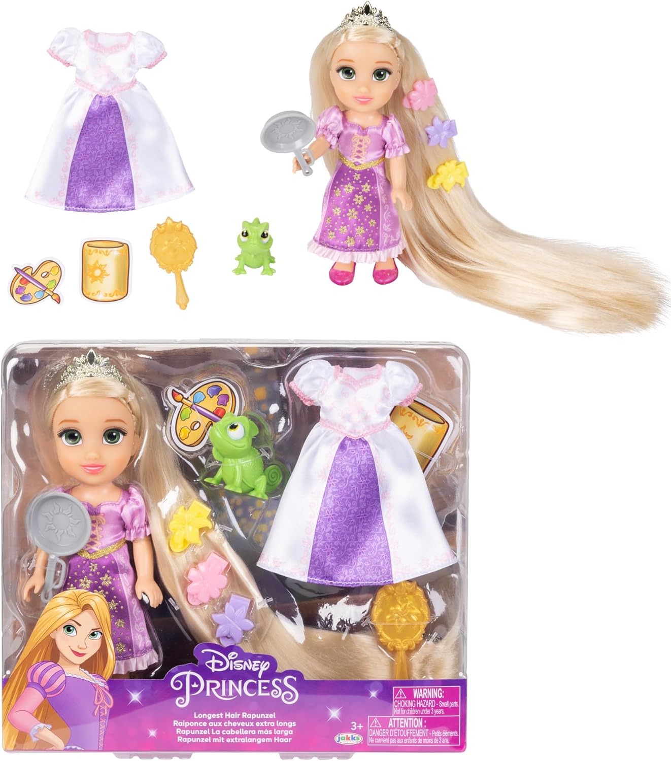 Disney Princess Rapunzel Puppe mit längstem Haar und Zubehör (233794)