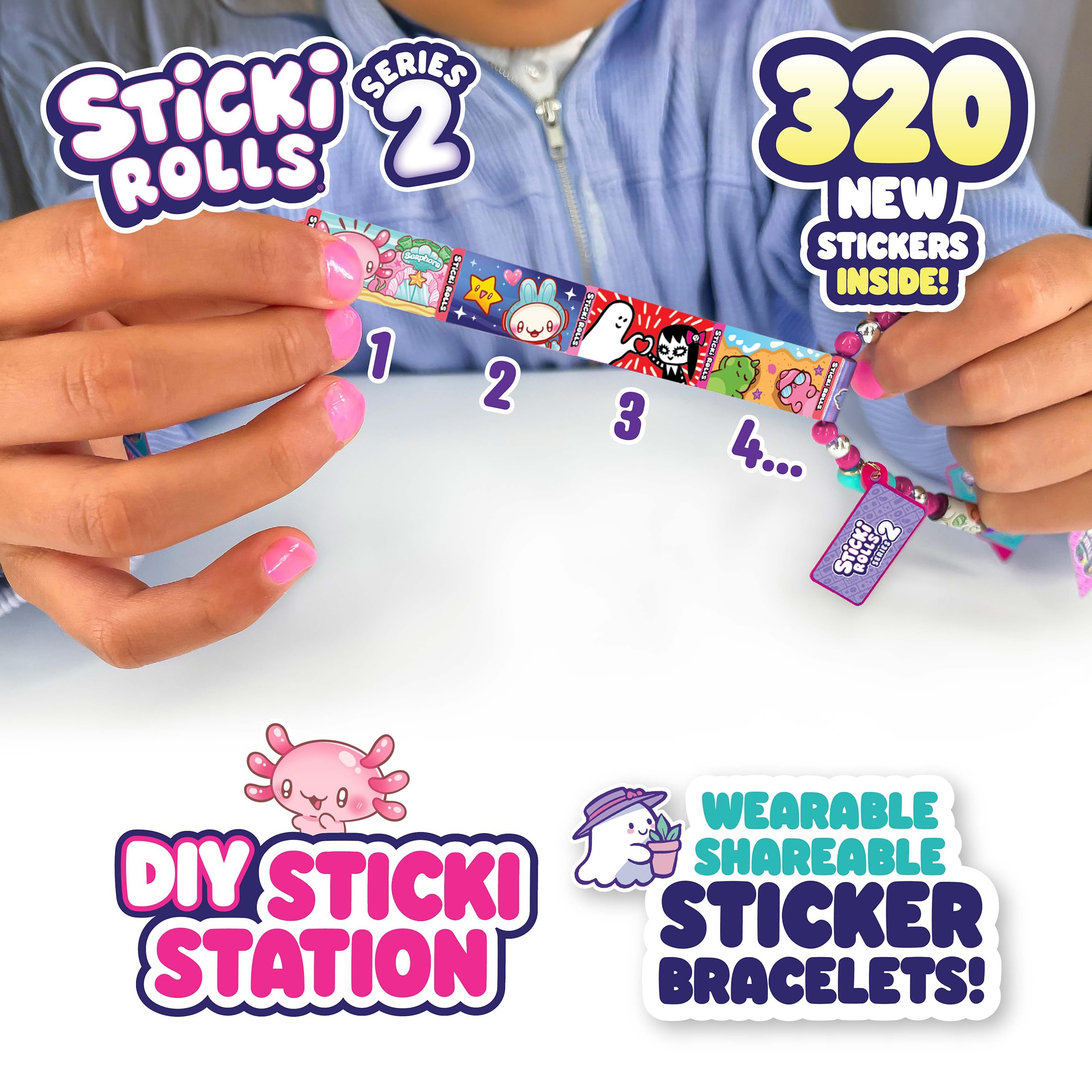 Sky Castle Sticki Rolls Serie 2 – Sticki Station S2 Tragbares und teilbares Sticker-Bastelset