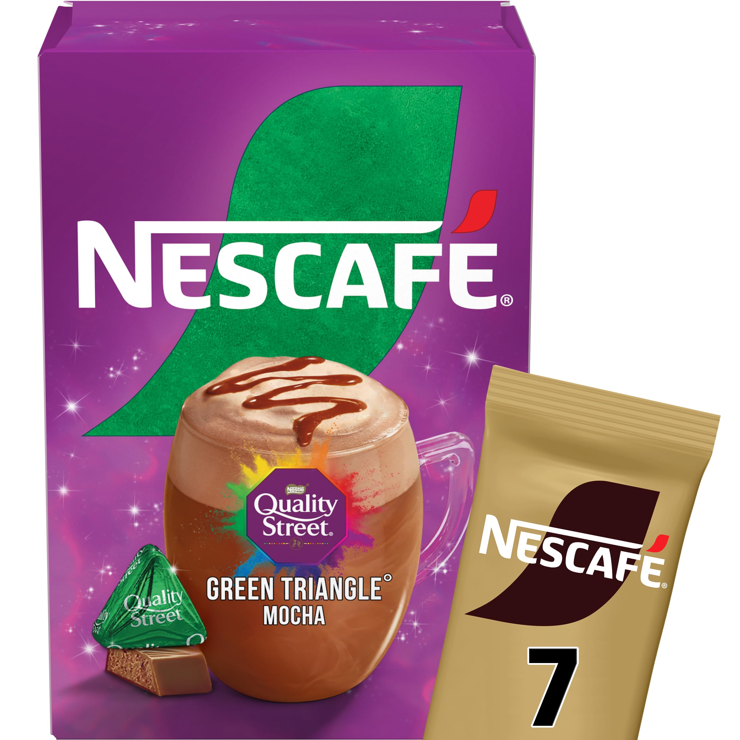 NESCAFÉ Green Triangle Quality Street Mocha 7 x 19 g Beutel (133 g) Instant-Kaffeegetränk