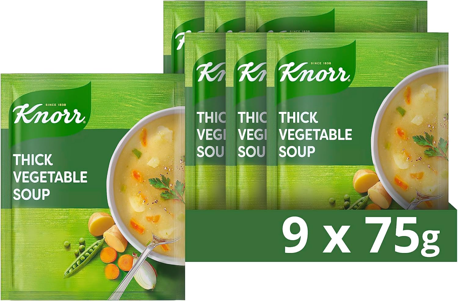 Knorr Dickflüssige Gemüse-Trockensuppe, 9 x 75 g