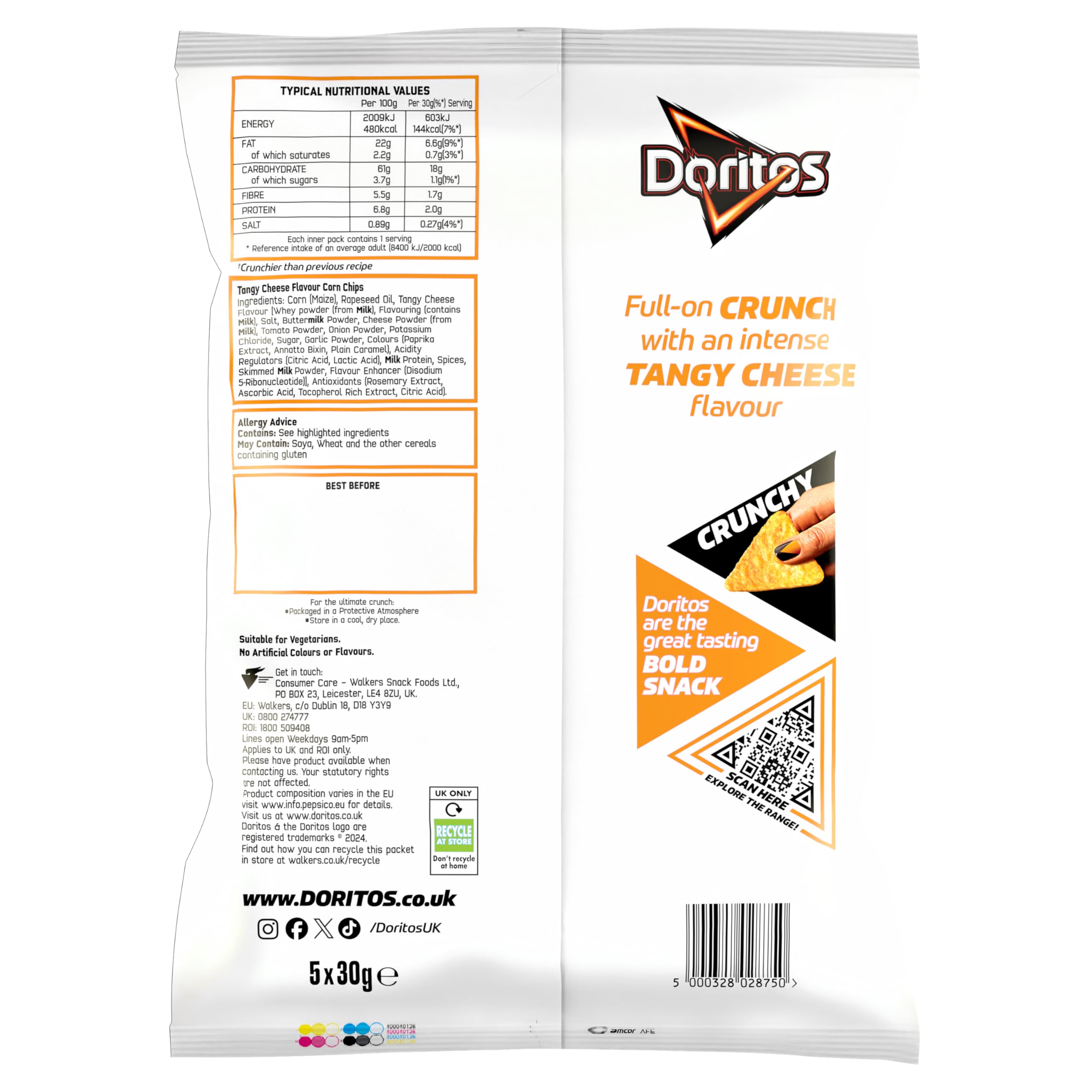 Doritos Tangy Cheese 30 g x 5er-Pack