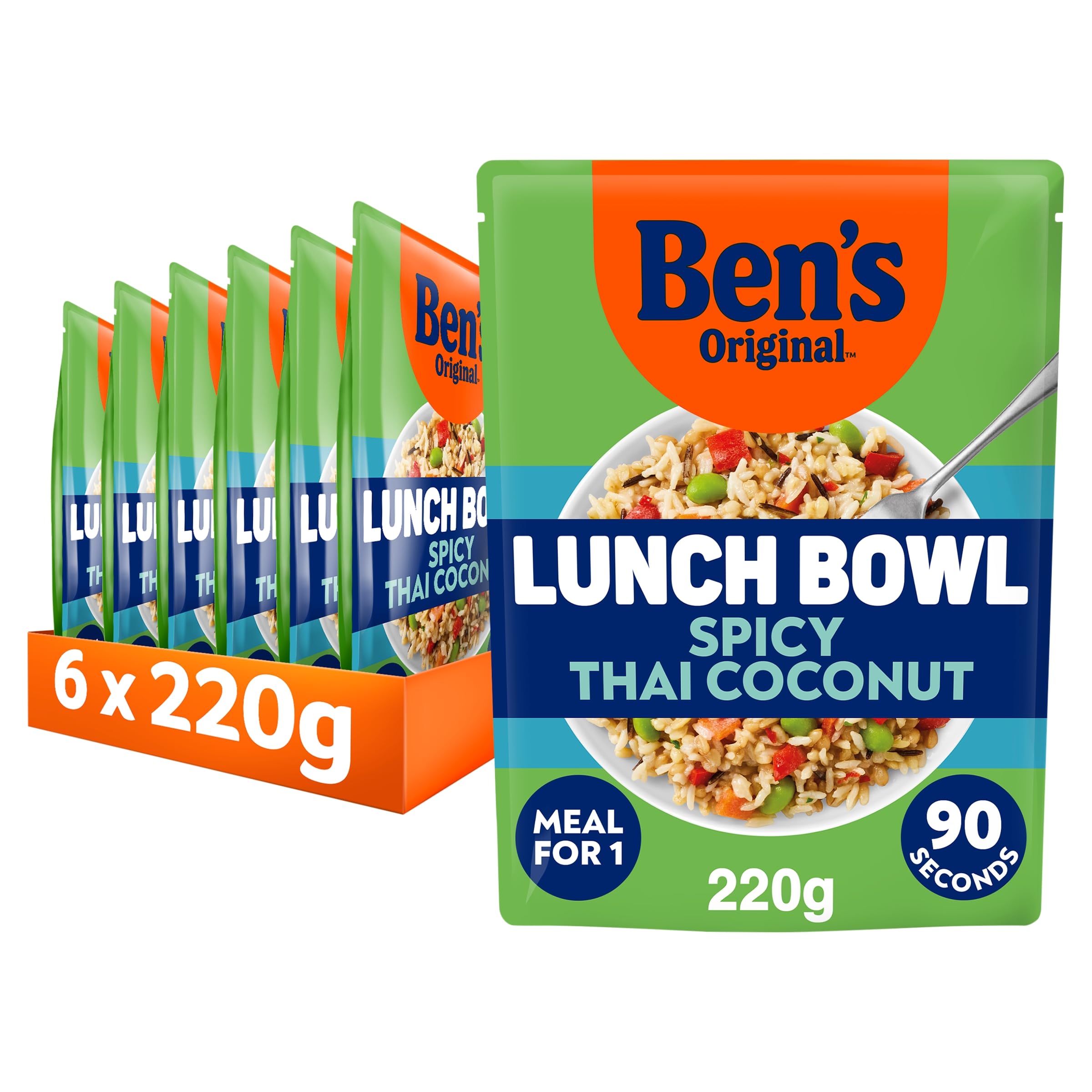 Ben's Original - Salsa Style Lunch Bowl Vollkornreis und Perlgraupen Mikrowellengericht (6x 220g)