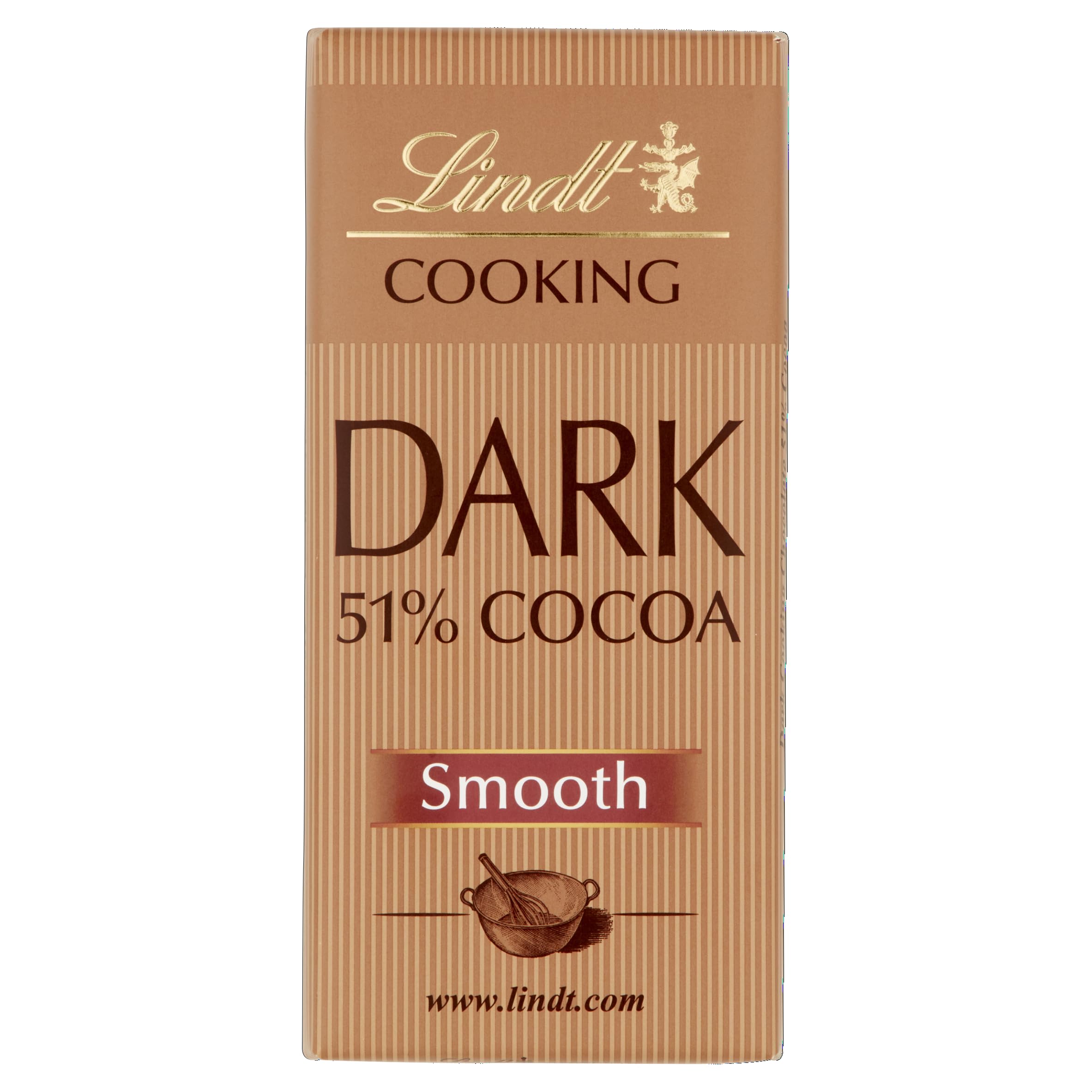 Lindt - Kochschokolade Tafel Dunkel 51% Kakao 200g