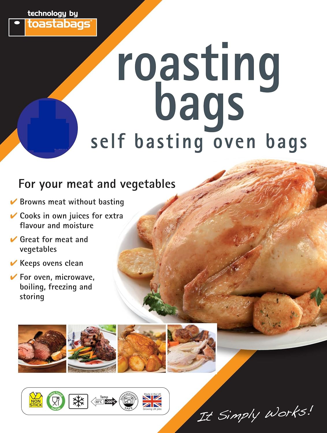 Toastabags Große Bratbeutel 45 x 55 cm – 50 Stück für Backofen, Mikrowelle, Einfrieren & Aufbewahrung