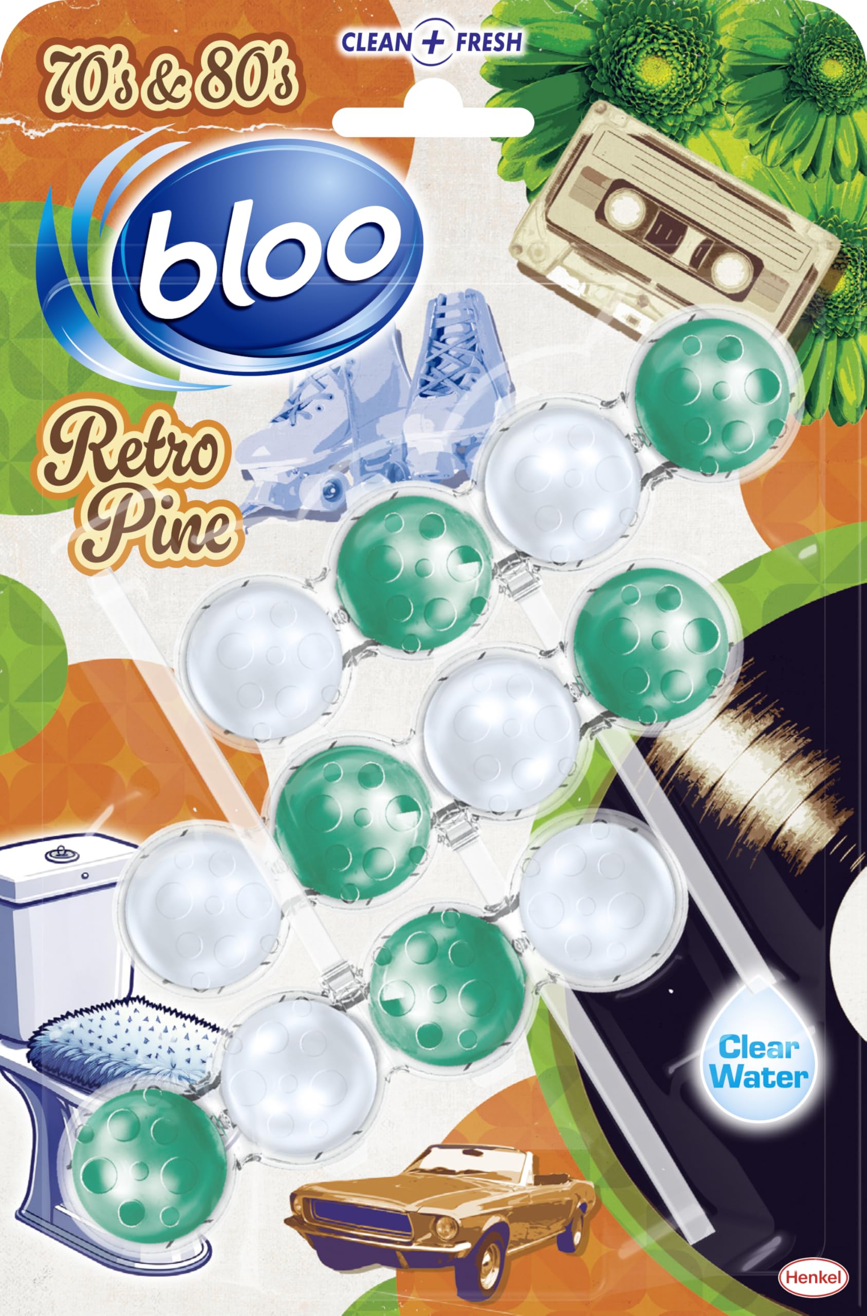 Bloo - Toilettenstein Retro Pine (50g) mit Pinien- und Minzduft