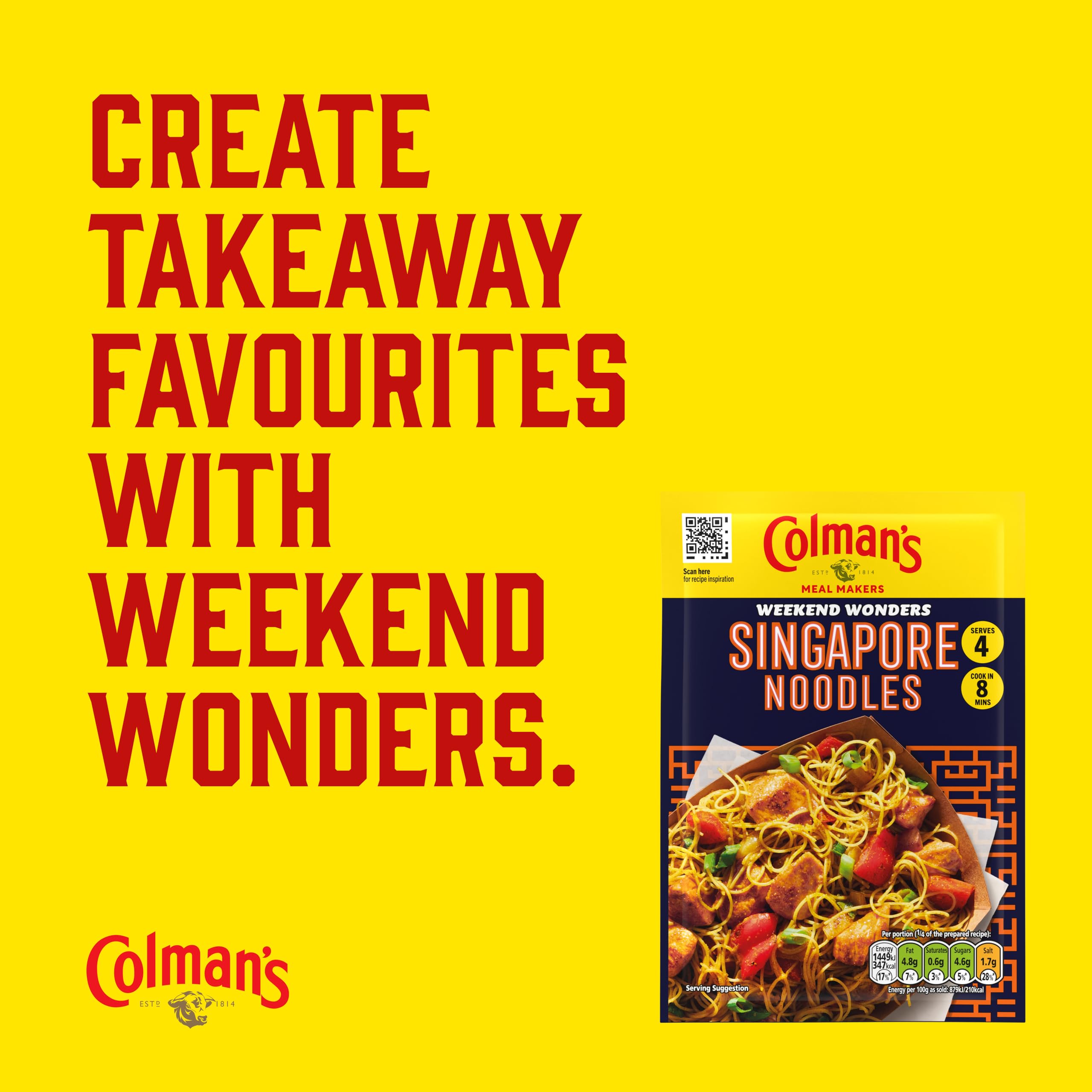 Colman's Weekend Wonders Singapore Noodles Meal Maker Rezeptmischung