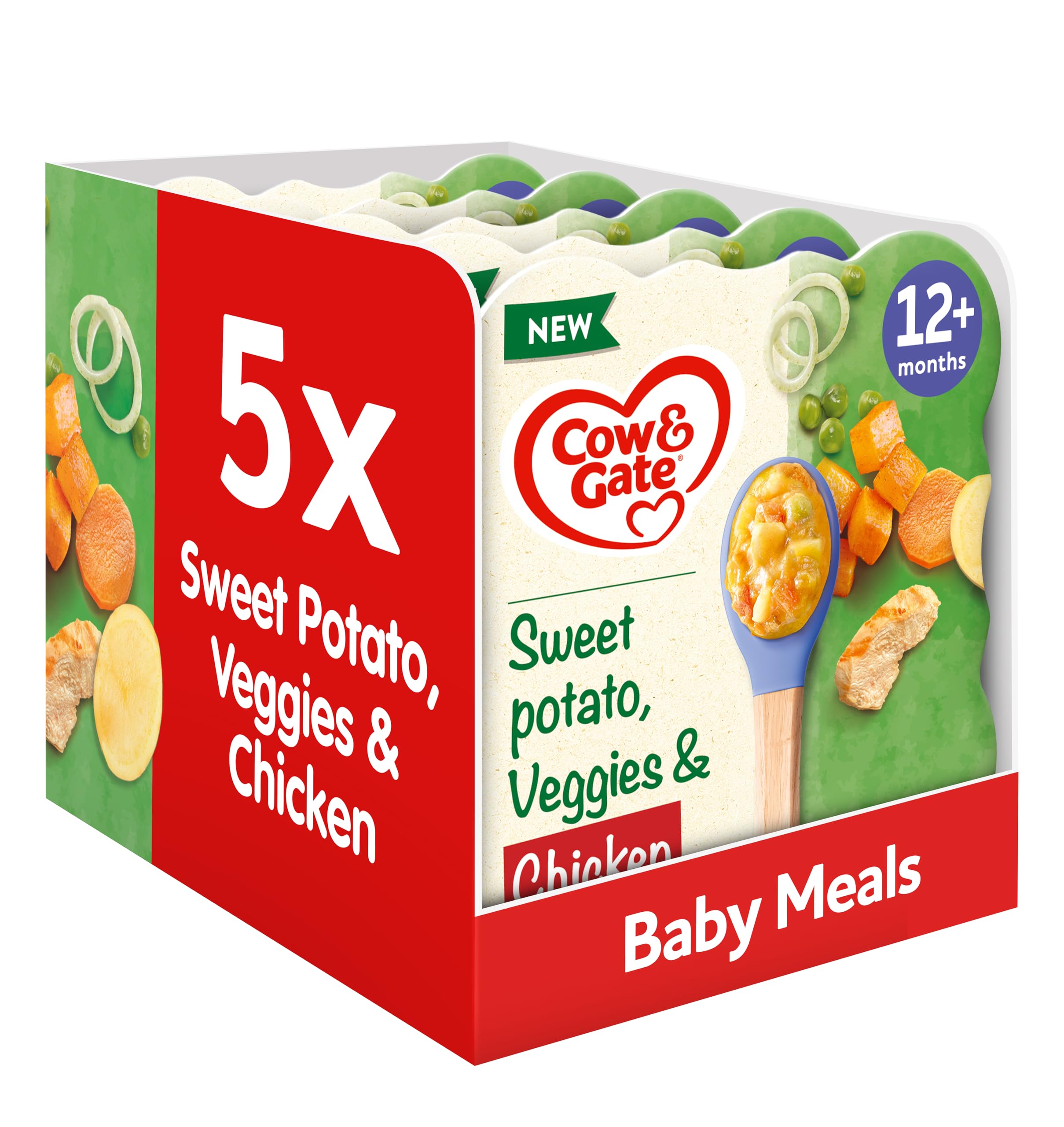 Cow & Gate Babynahrung mit Süßkartoffeln, Gemüse und Hühnchen ab 12 Monaten – 230 g