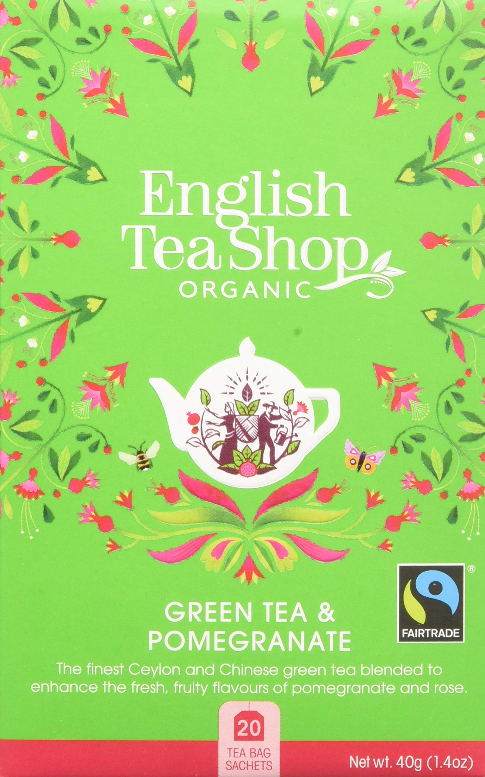 English Tea Shop - Grüner Tee & Granatapfel - 20 kompostierbare Teebeutel