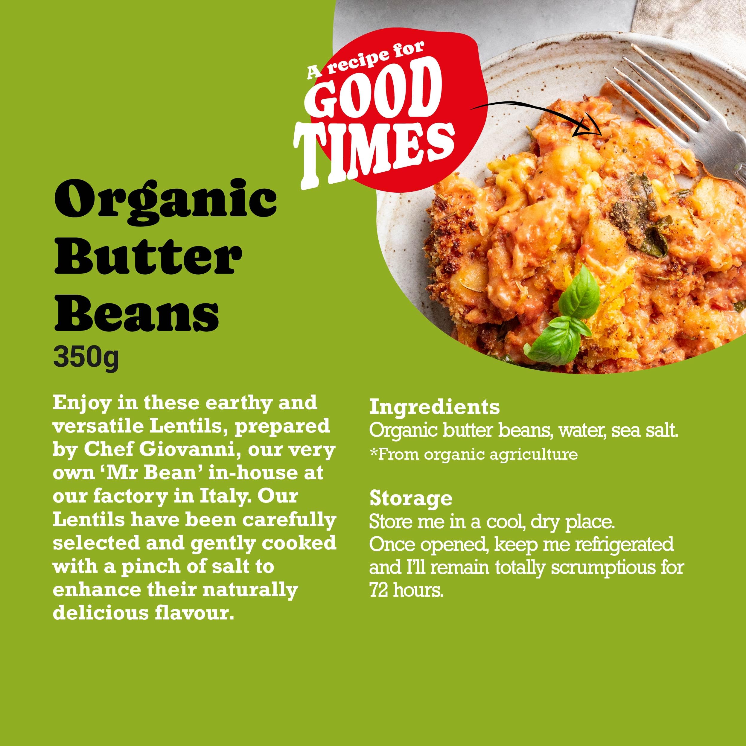 Mr Organic Butter Beans – Bio, protein- und ballaststoffreich, verzehrfertige Hülsenfrüchte in Dosen im Glas