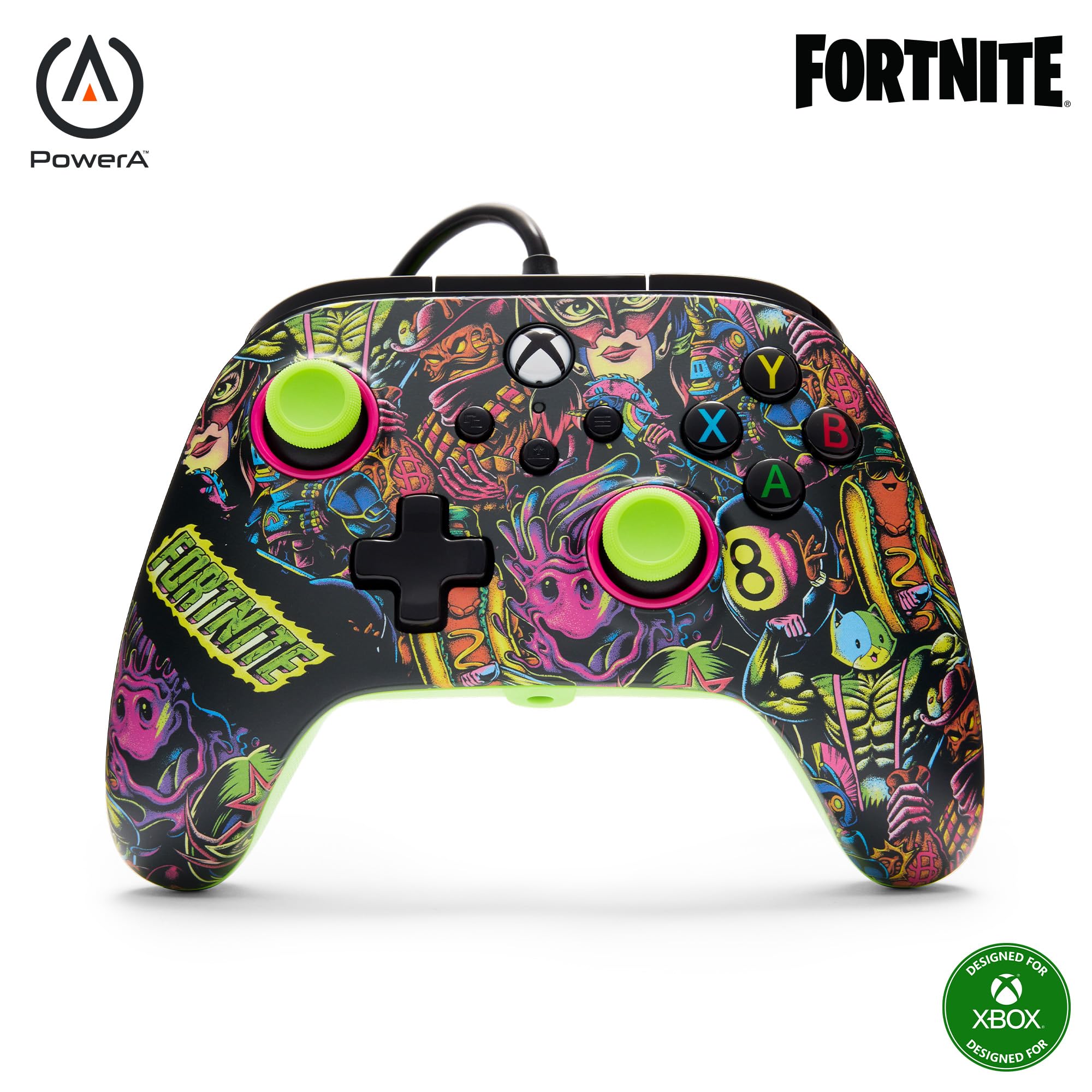 Fortnite Glow – PowerA Advantage Kabelgebundener Controller für Xbox Series X|S