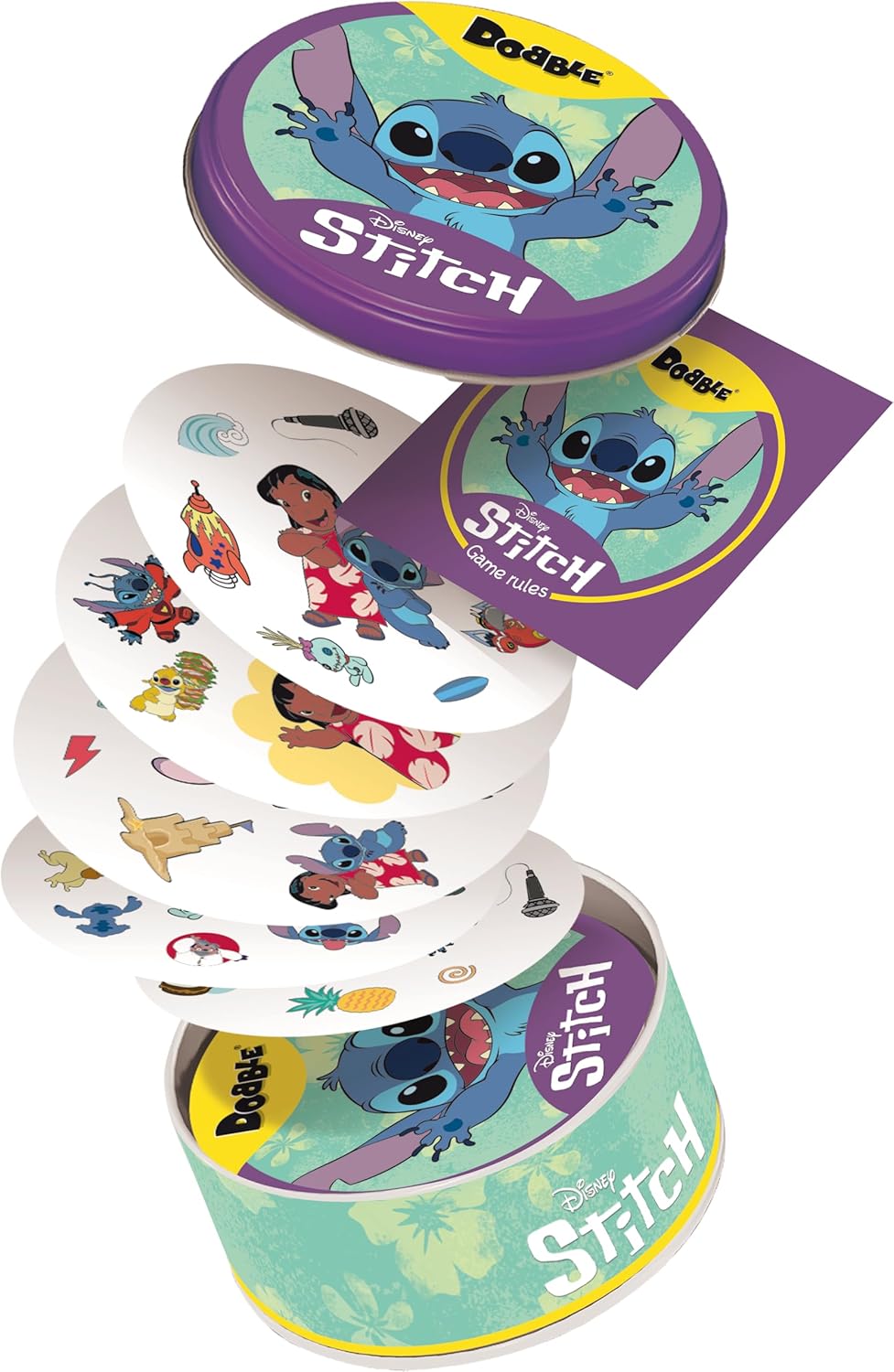 Asmodee Dobble Disney Lilo & Stitch Familienkartenspiel für Kinder ab 6 Jahren