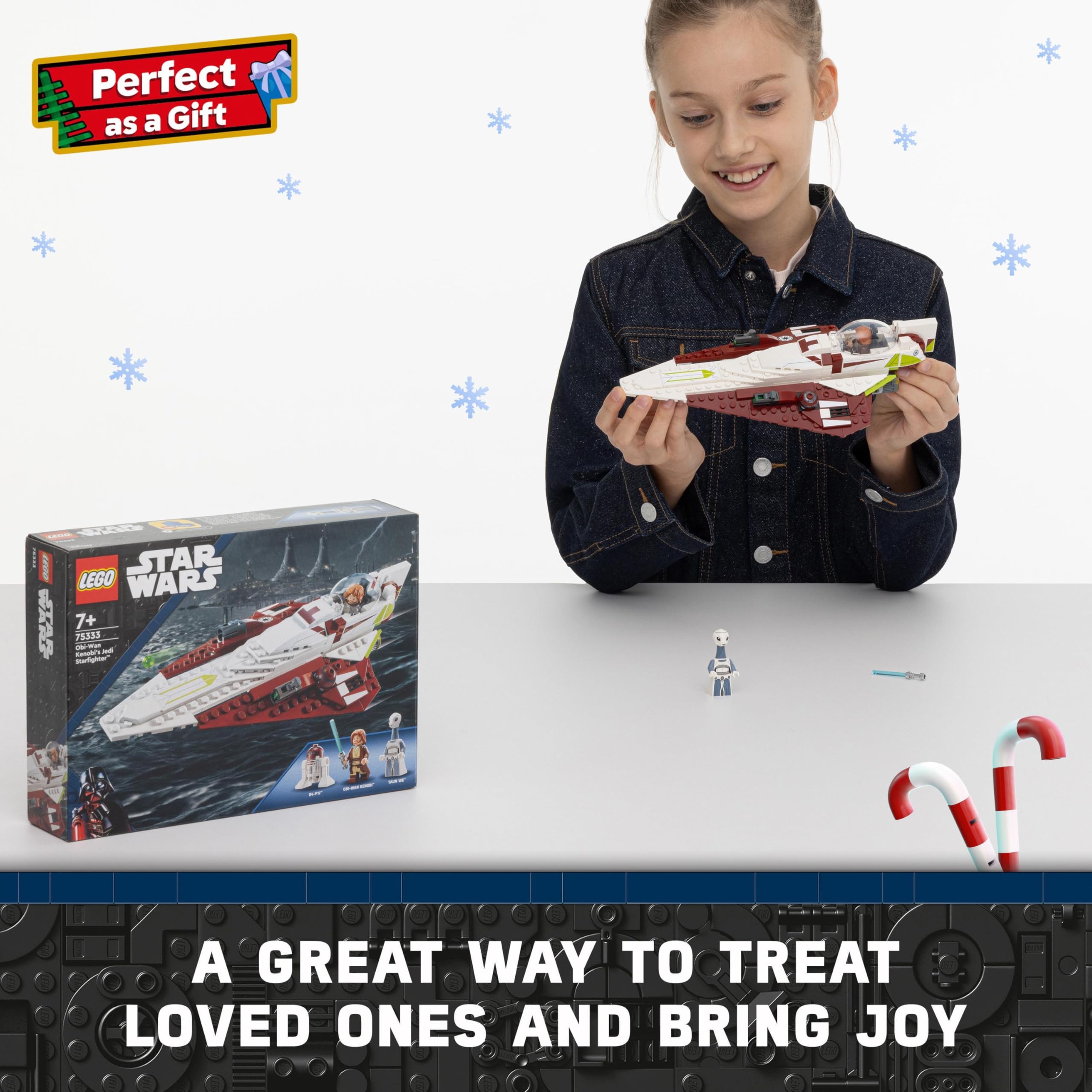 LEGO 75333 Star Wars Obi-Wan Kenobis Jedi-Starfighter, Bauset für Kinder ab 7 Jahren