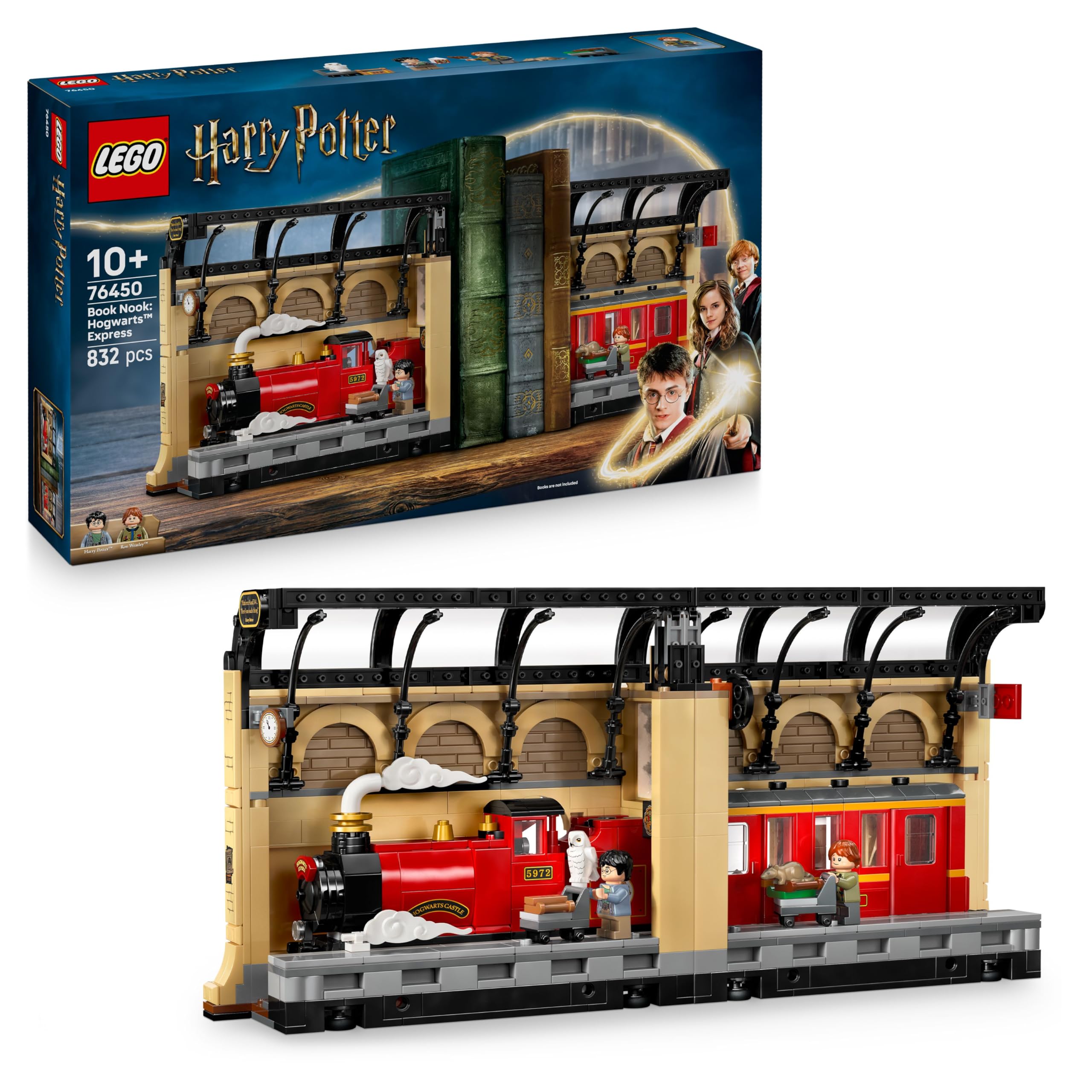 LEGO Harry Potter Book Nook: Hogwarts Express Set mit Eisenbahnspielzeug und 4 Minifiguren – 10+