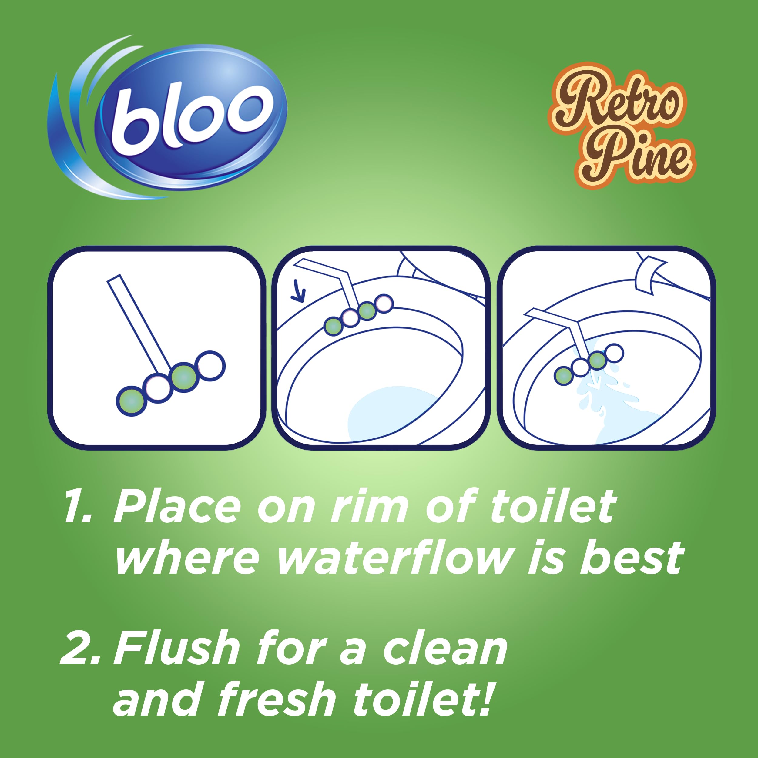 Bloo - Toilettenstein Retro Pine (50g) mit Pinien- und Minzduft