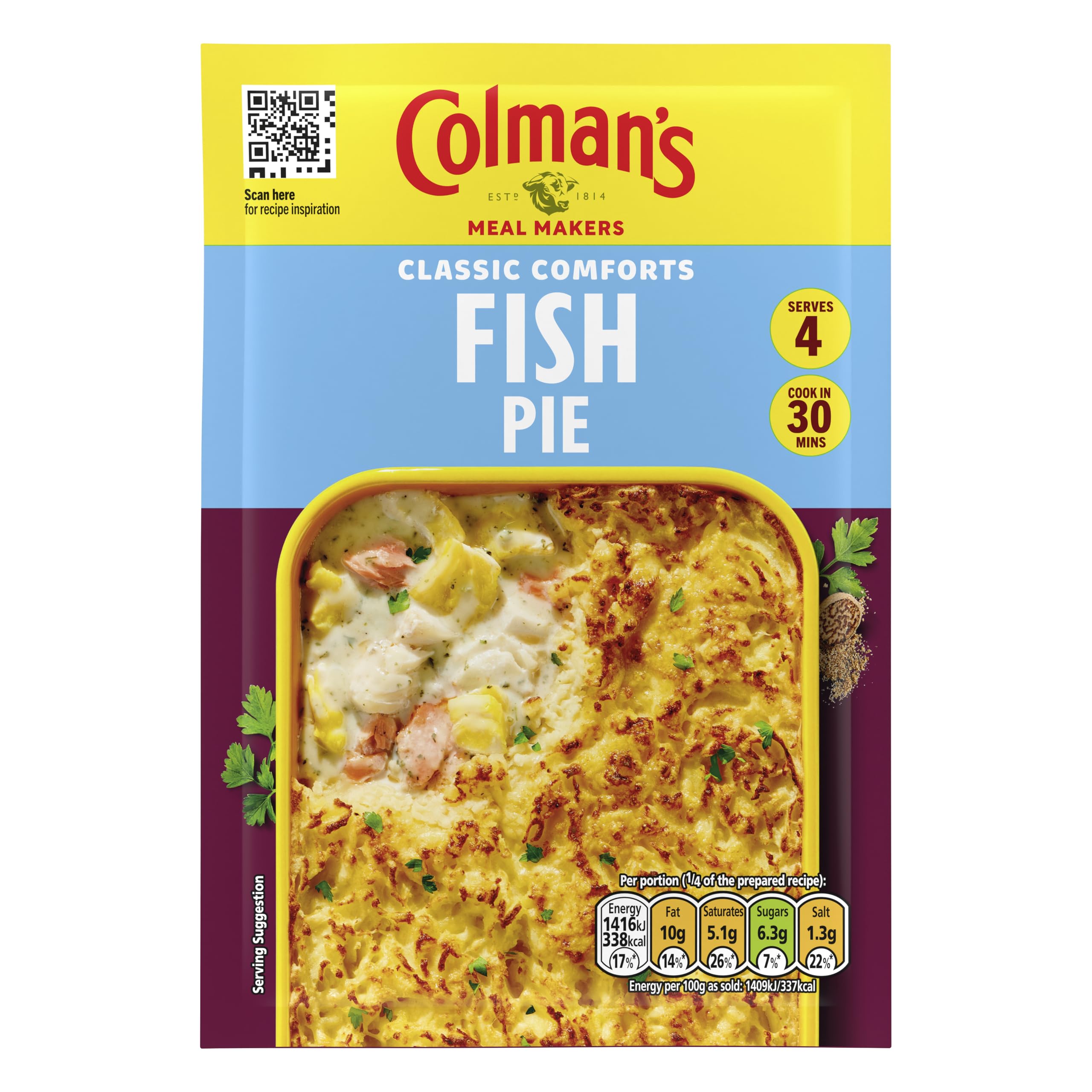 Colman's Fischpasteten-Mahlzeiten-Maker – Classic Comforts Meeresfrüchte-Gewürzmischung