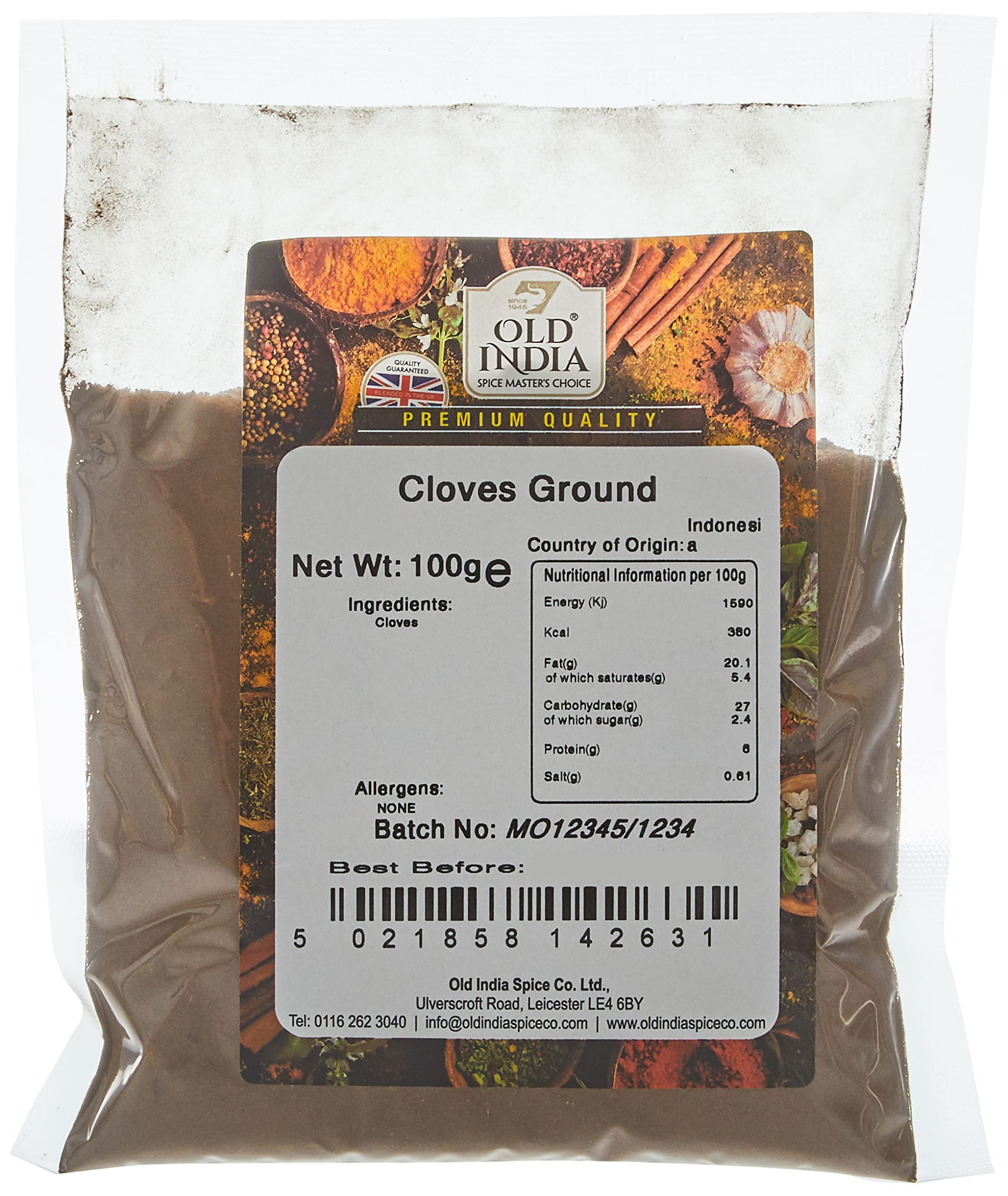 Old India Gemahlene Nelken 100g - Natürliche Gewürze & Würzmittel