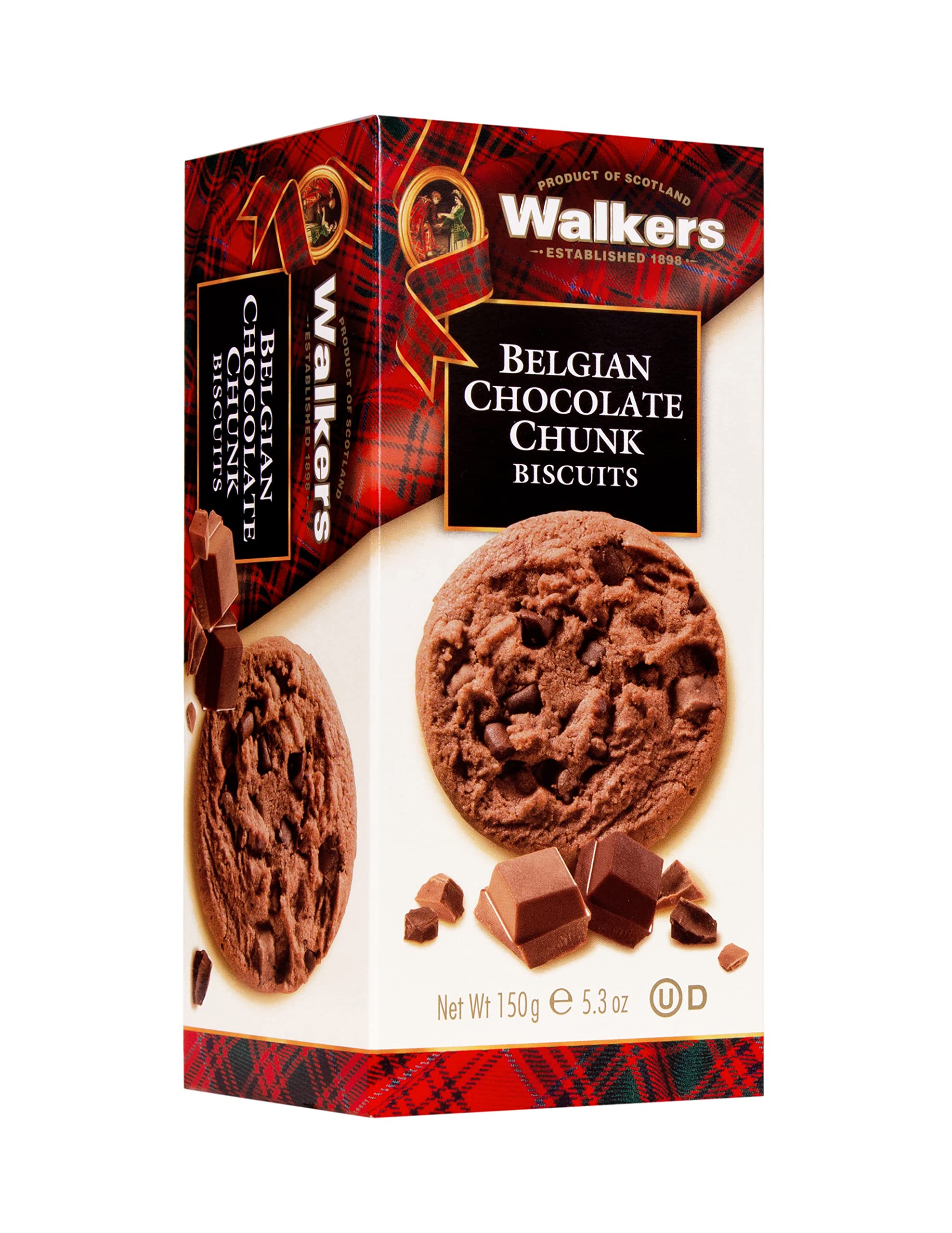 Walker's Shortbread Belgian Chocolate Chunk Biscuits – Traditionelle schottische Kekse