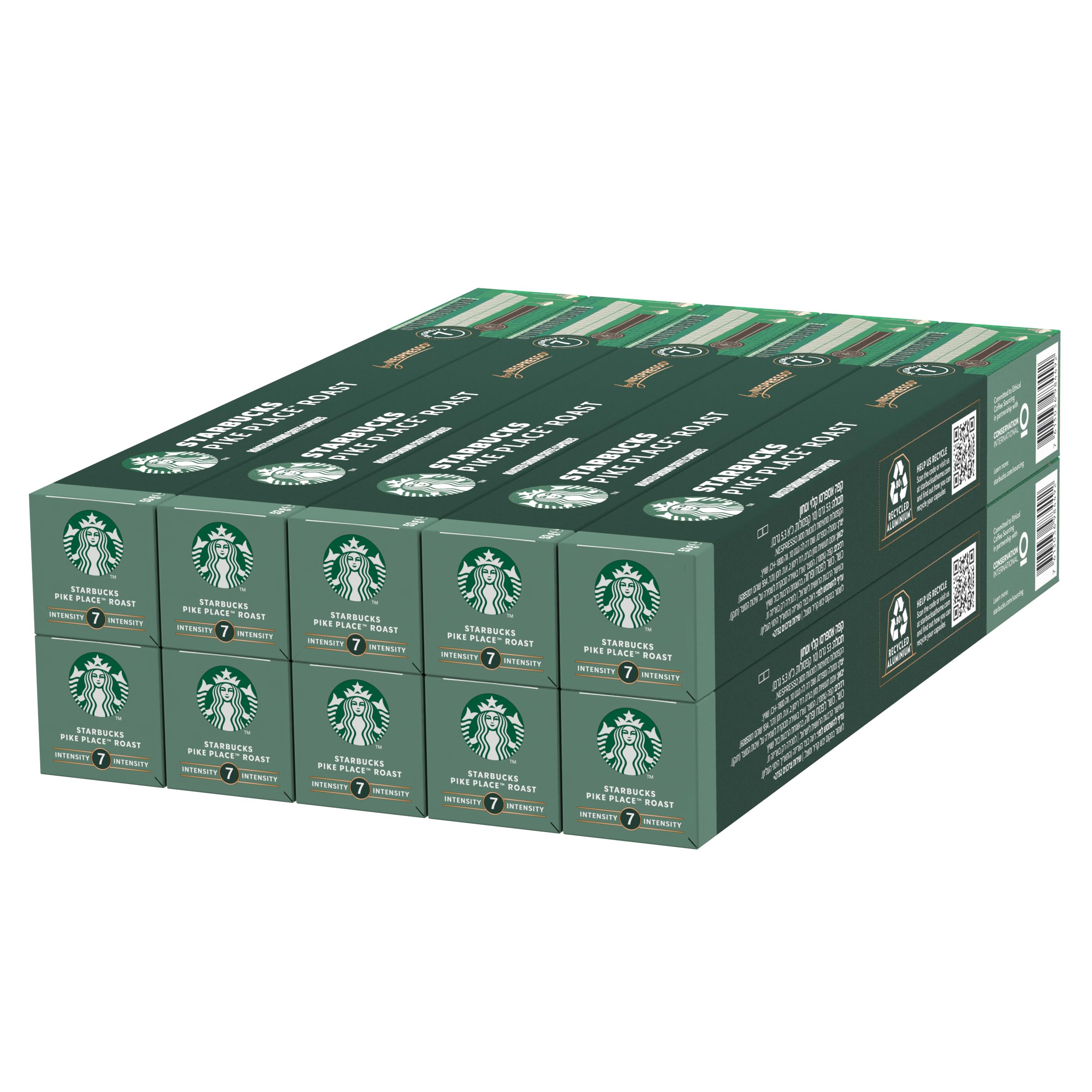 STARBUCKS - Pike Place Roast Medium Roast Kaffeekapseln für Nespresso, 10 x