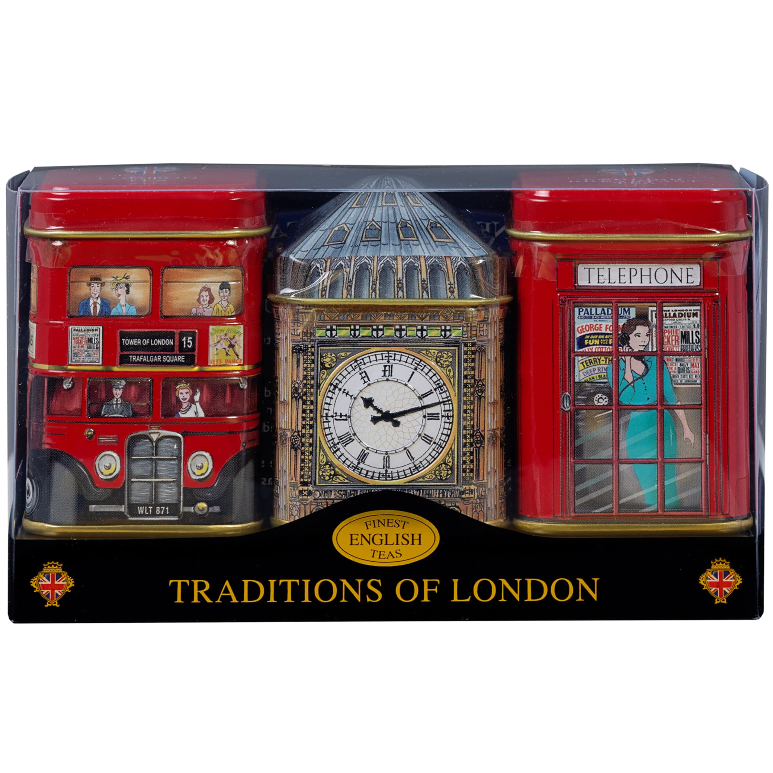 New English Teas Traditions of London Mini-Dose Dreierpackung Loser Tee 65 g