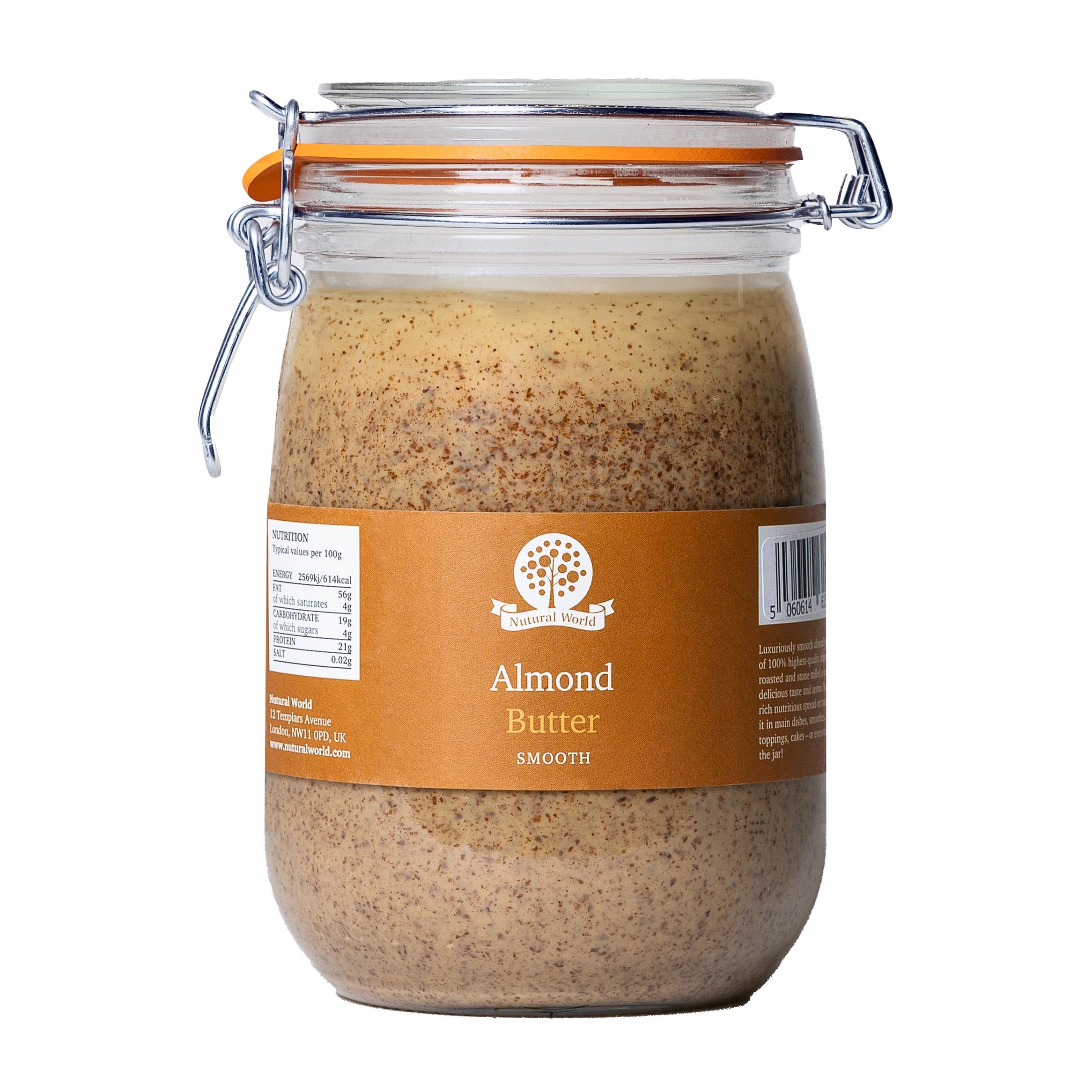 Nutural World - Zarte Mandel-Nussbutter (1kg) - Glas