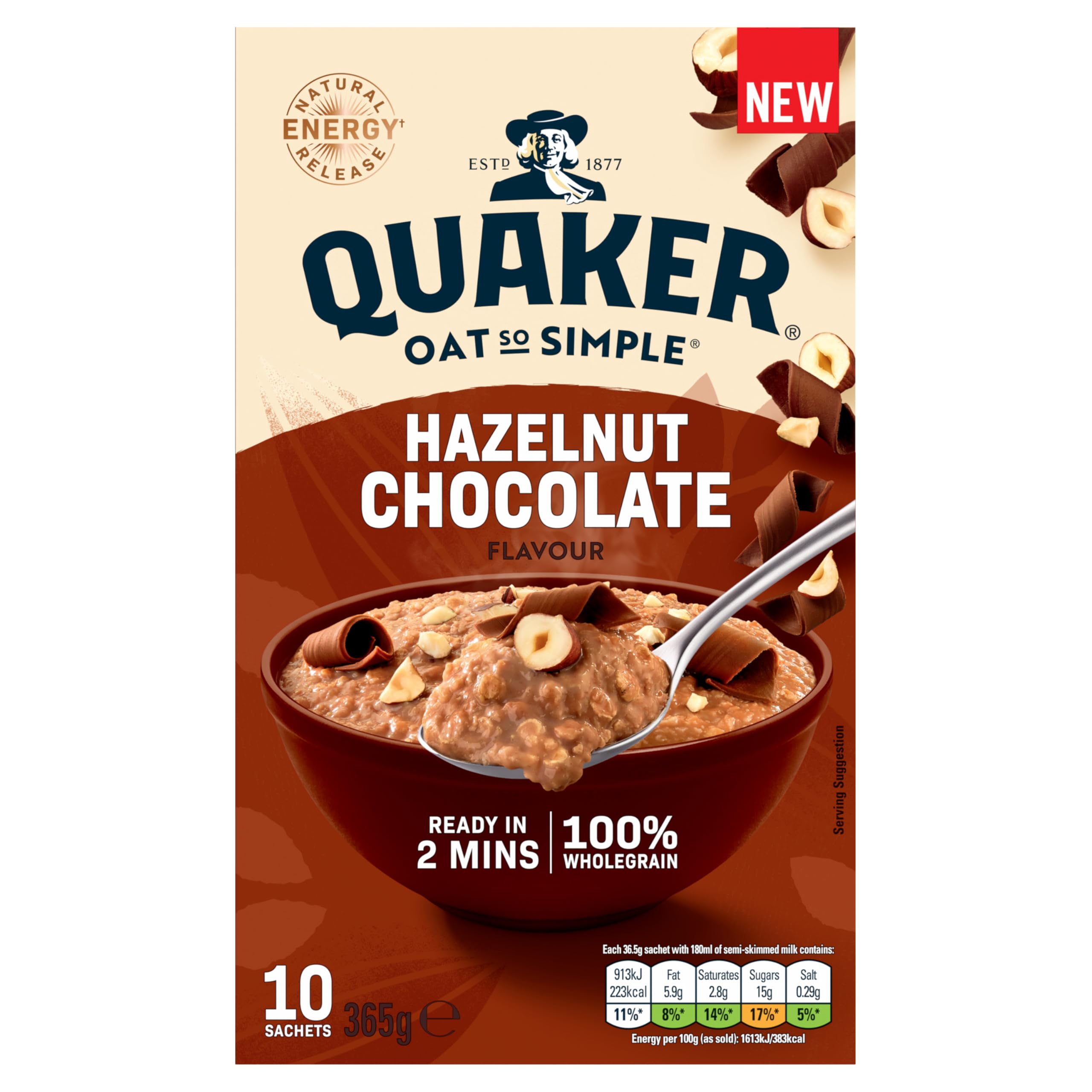 Quaker Haselnussschokolade, 10er-Pack