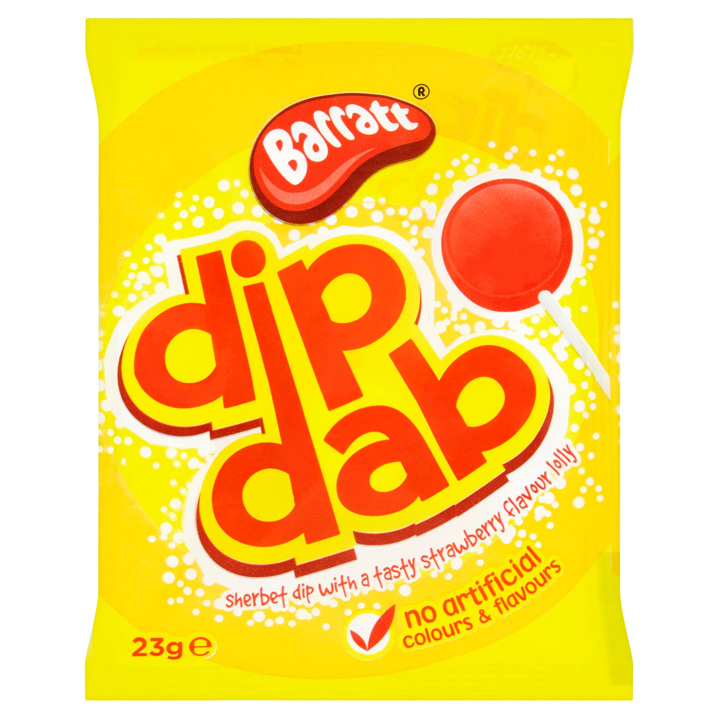 Barratt Dip Dab Erdbeer-Lolli mit Sorbet – 23 g