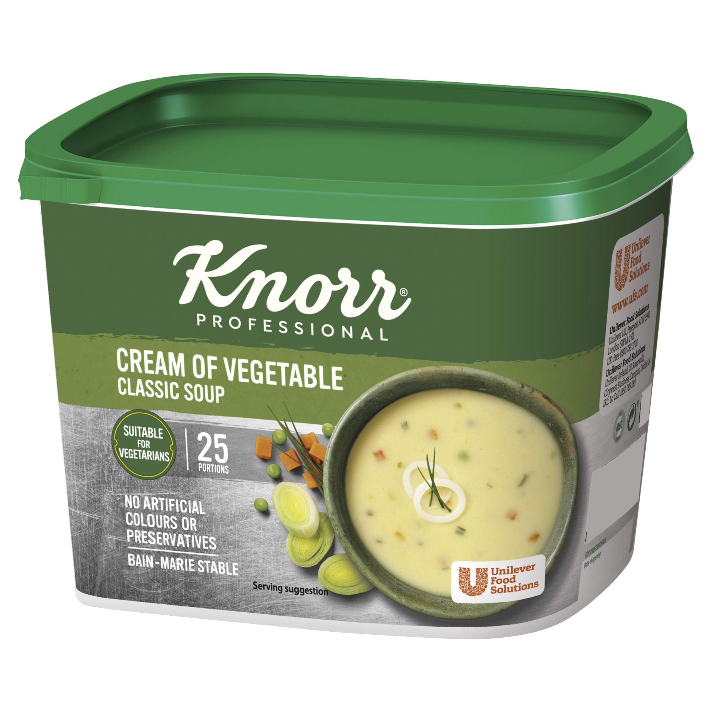 Knorr Classic Gemüsecremesuppe, 25 Portionen (4,25 l) – vegetarisch, ohne künstliche Konservierungsstoffe