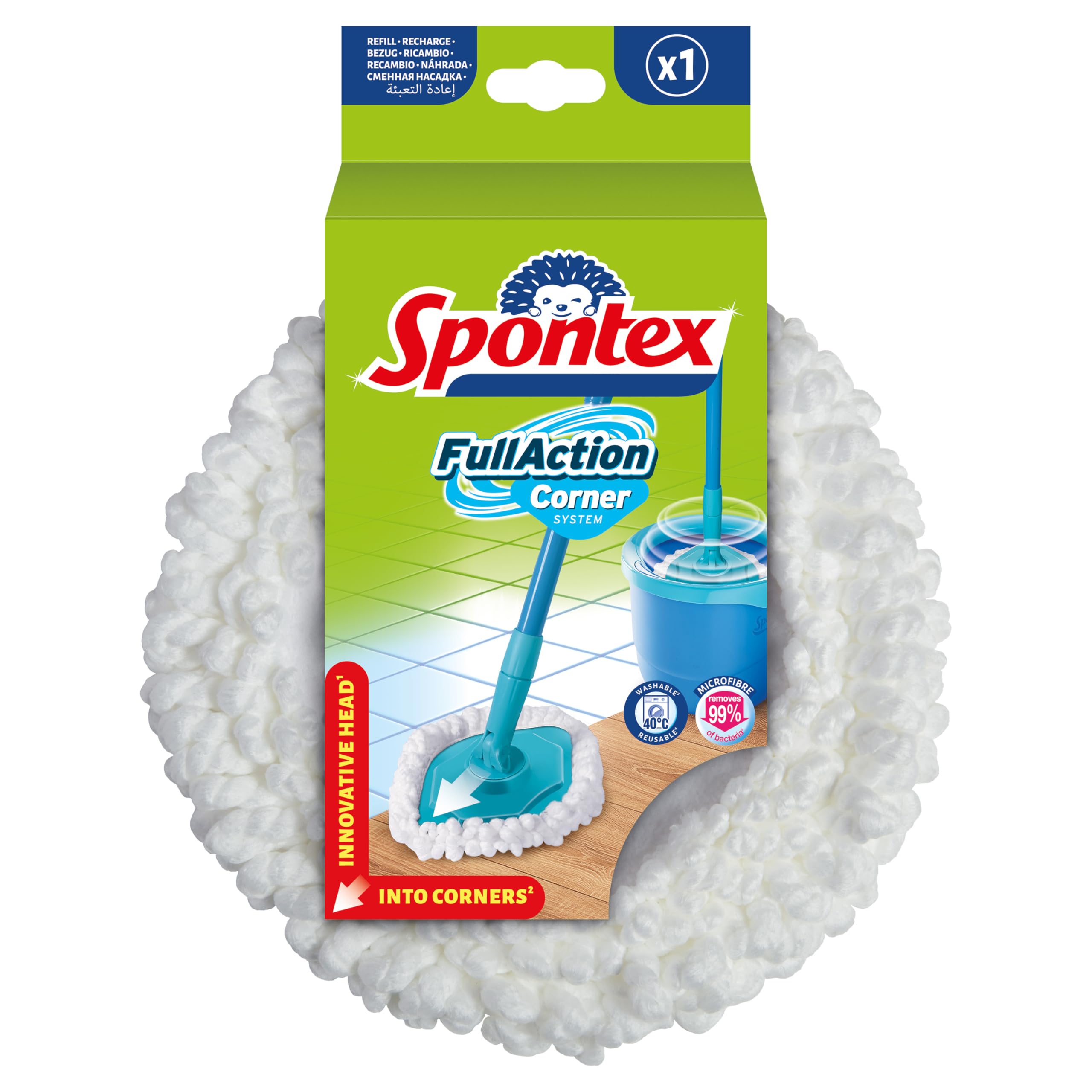 Spontex - Full Action Corner System Moppkopf-Nachfüllpackung