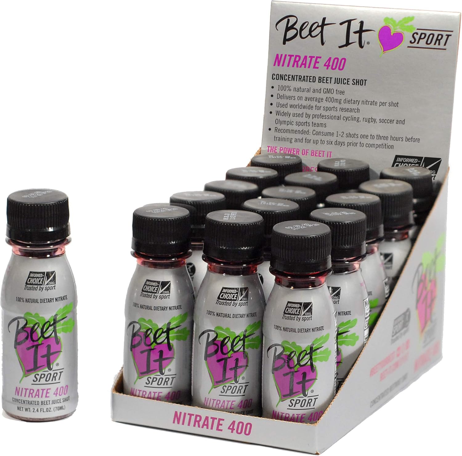 BEET IT – Beet It Sport Nitrate 400 Konzentrierte Rote-Bete-Saft-Shots (15 x 70 ml)