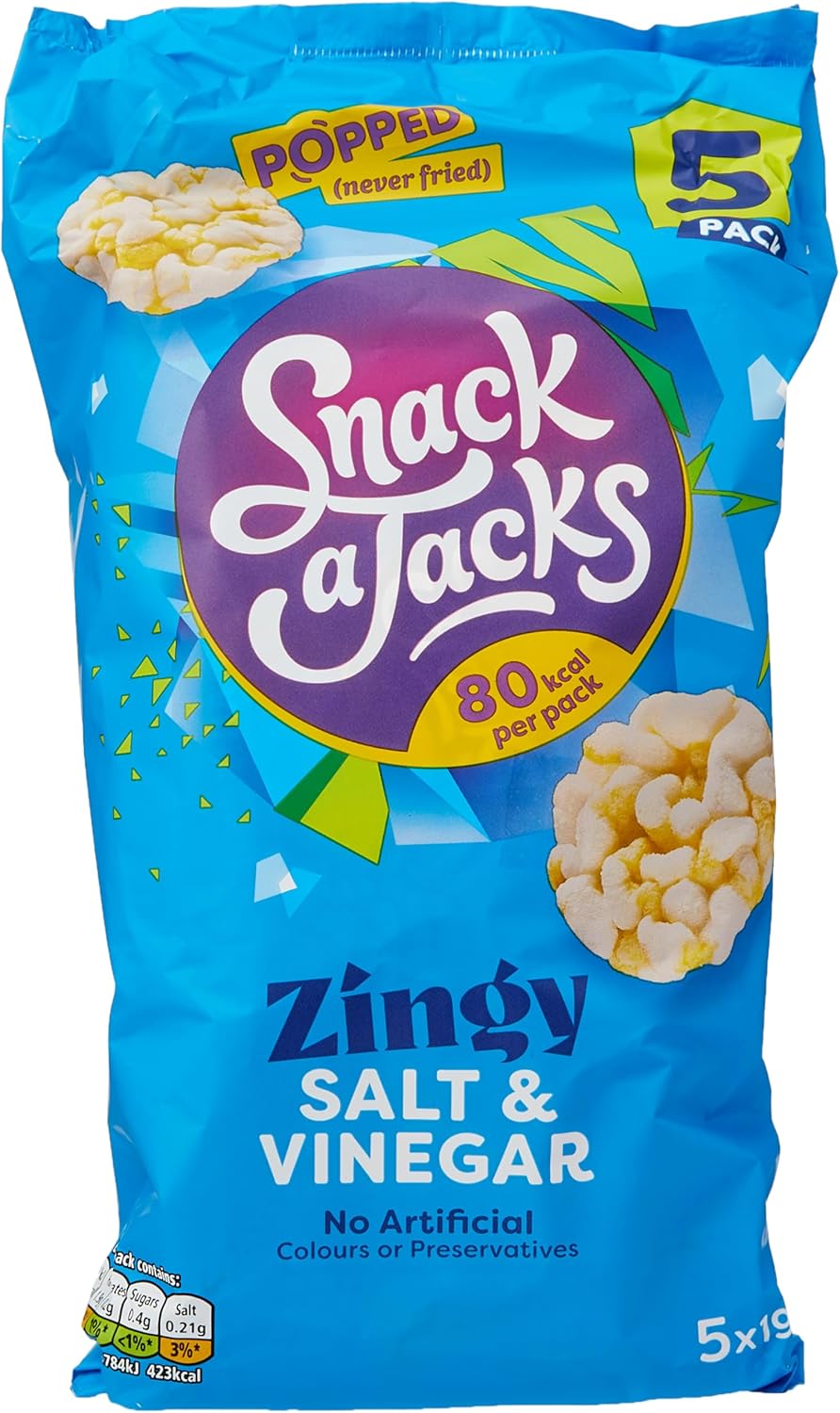 Snack a Jacks Salz & Essig 5 x 19 g Reis- und Maiswaffeln